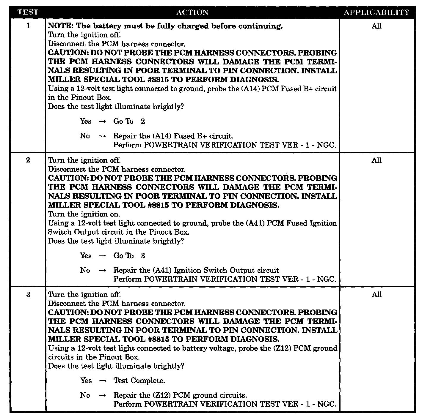 Factory service manual diagram