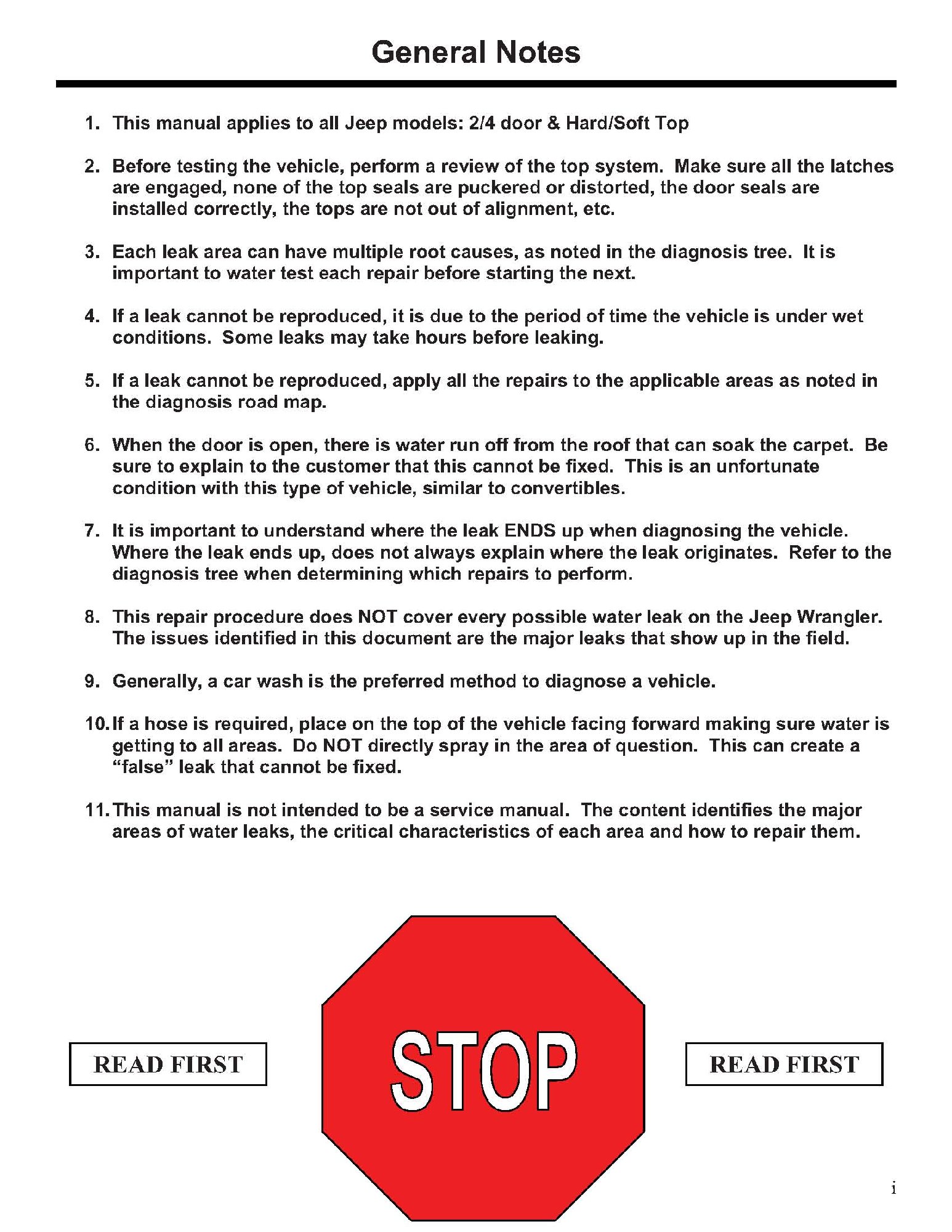Factory service manual diagram