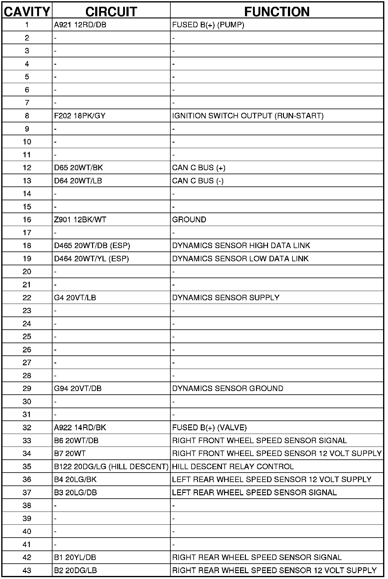 Factory service manual diagram