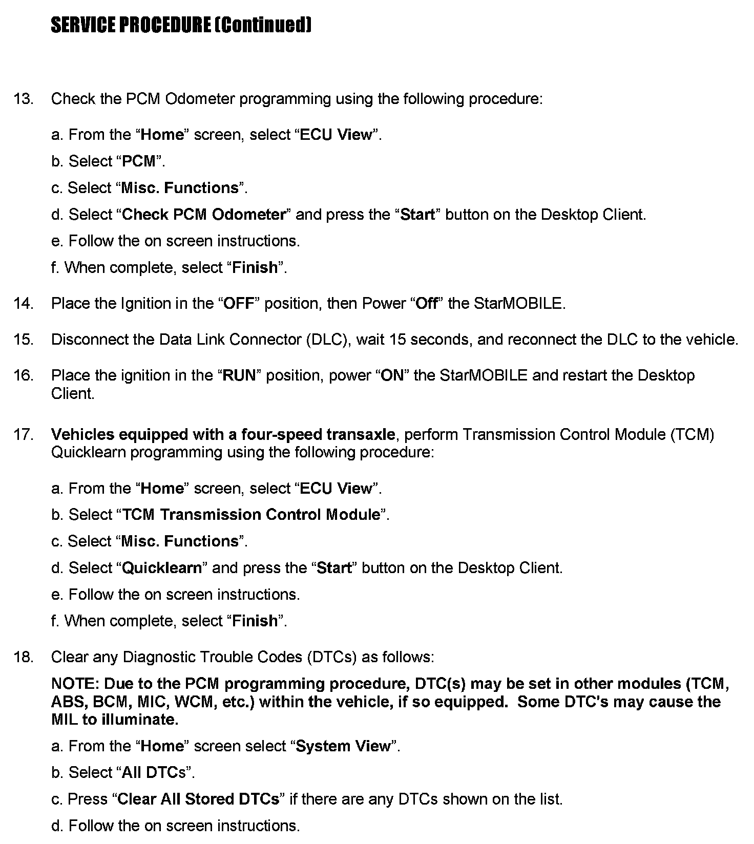 Factory service manual diagram
