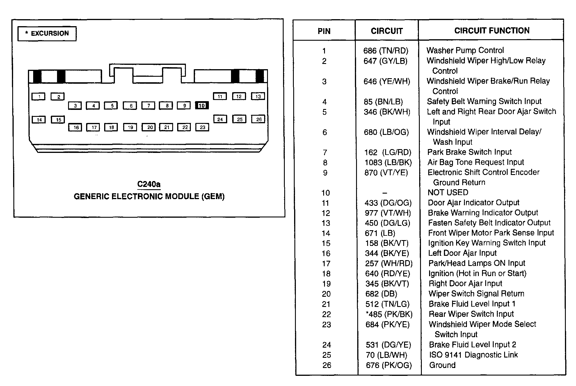 Factory service manual diagram