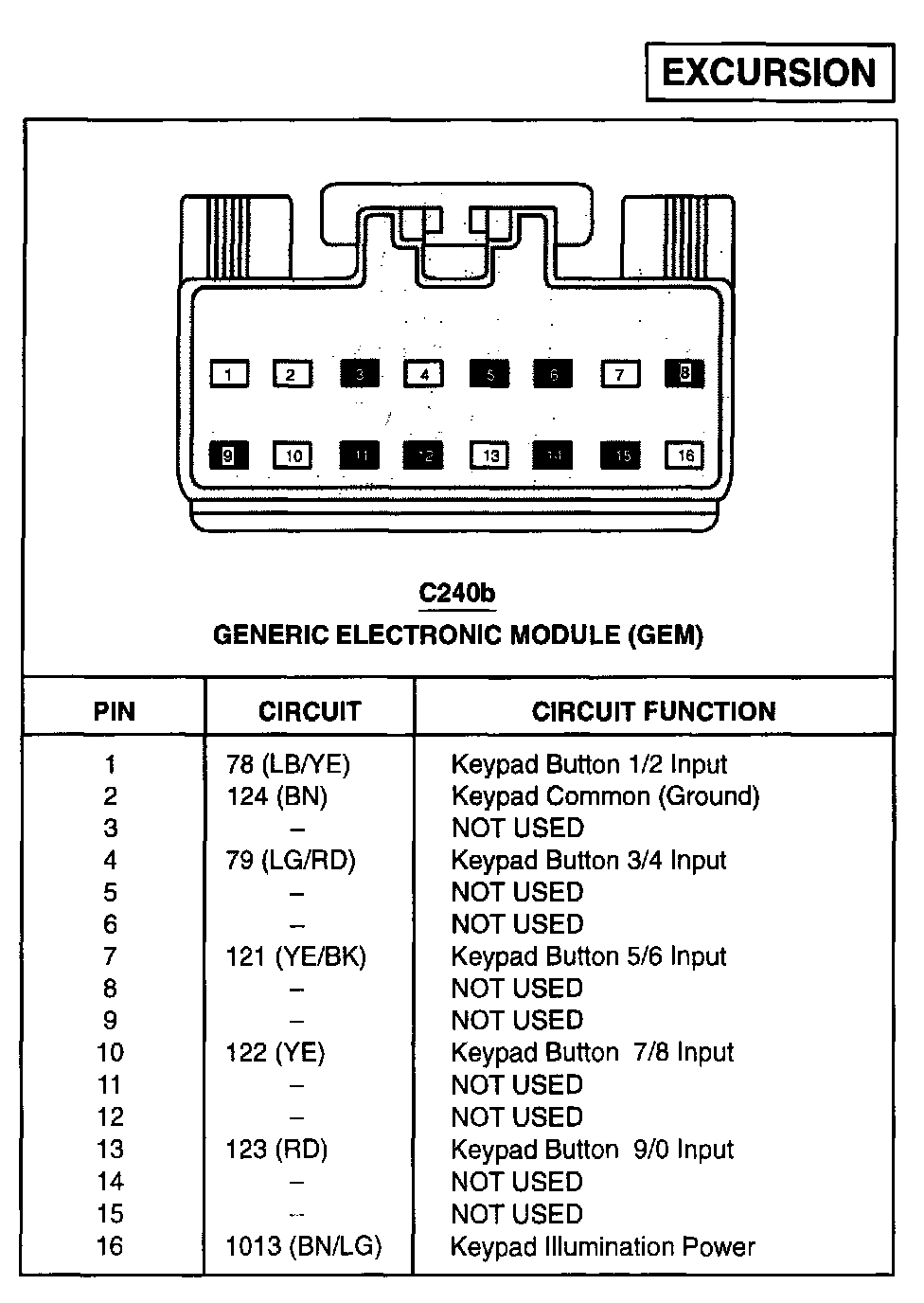 Factory service manual diagram