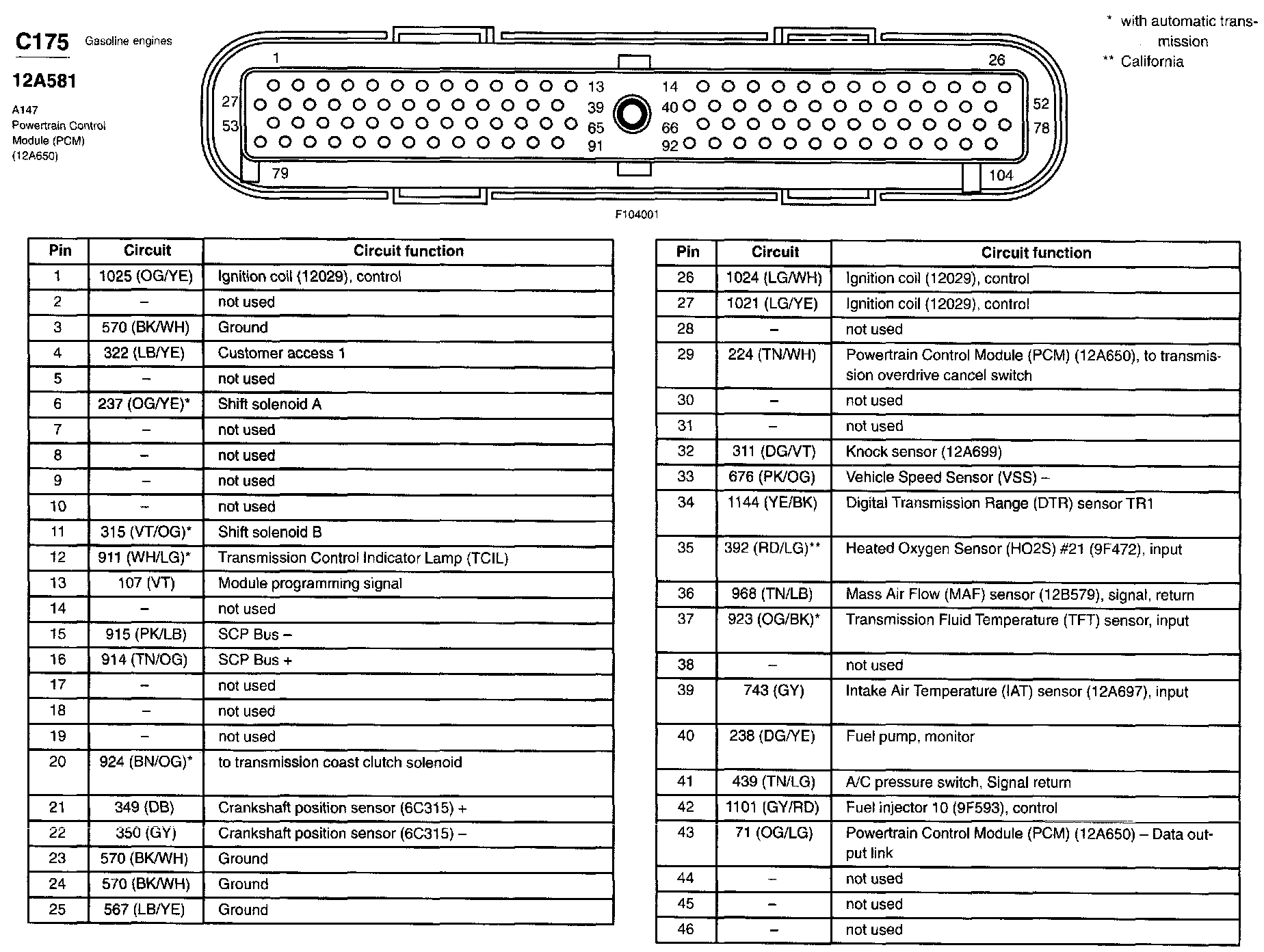 Factory service manual diagram