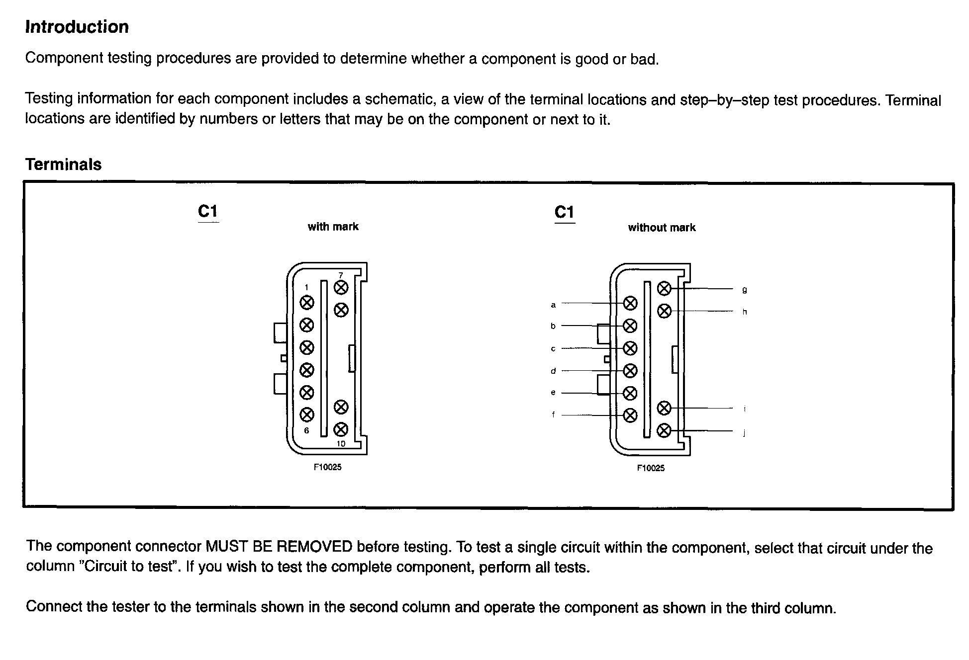 Factory service manual diagram