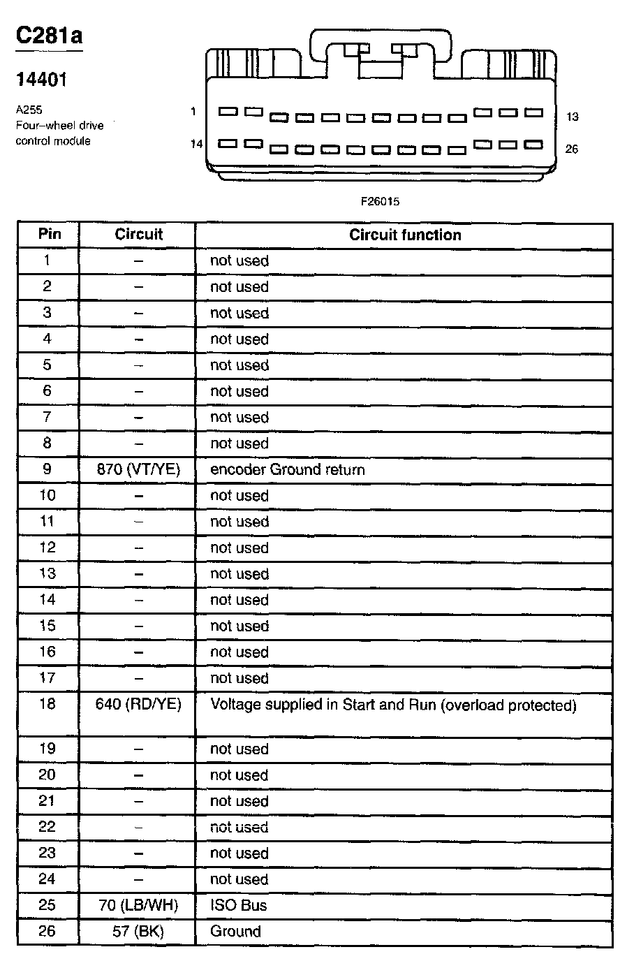 Factory service manual diagram