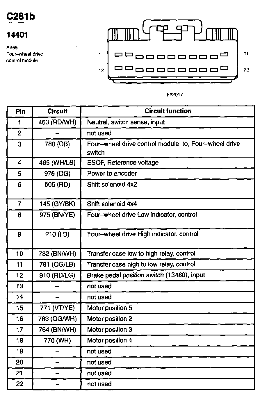 Factory service manual diagram