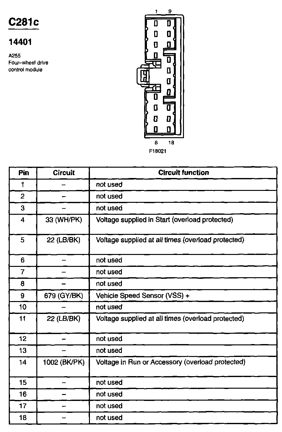 Factory service manual diagram