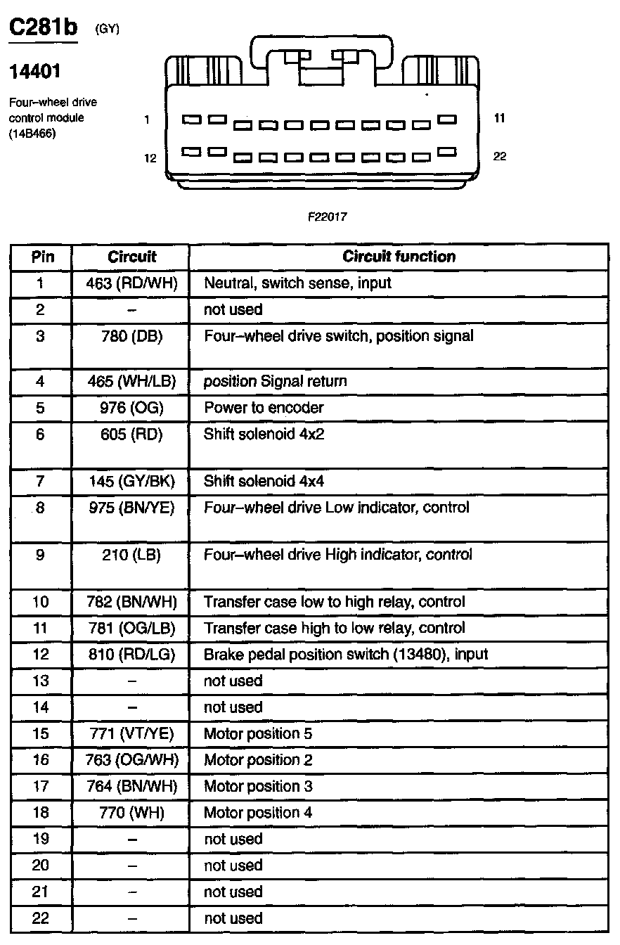 Factory service manual diagram