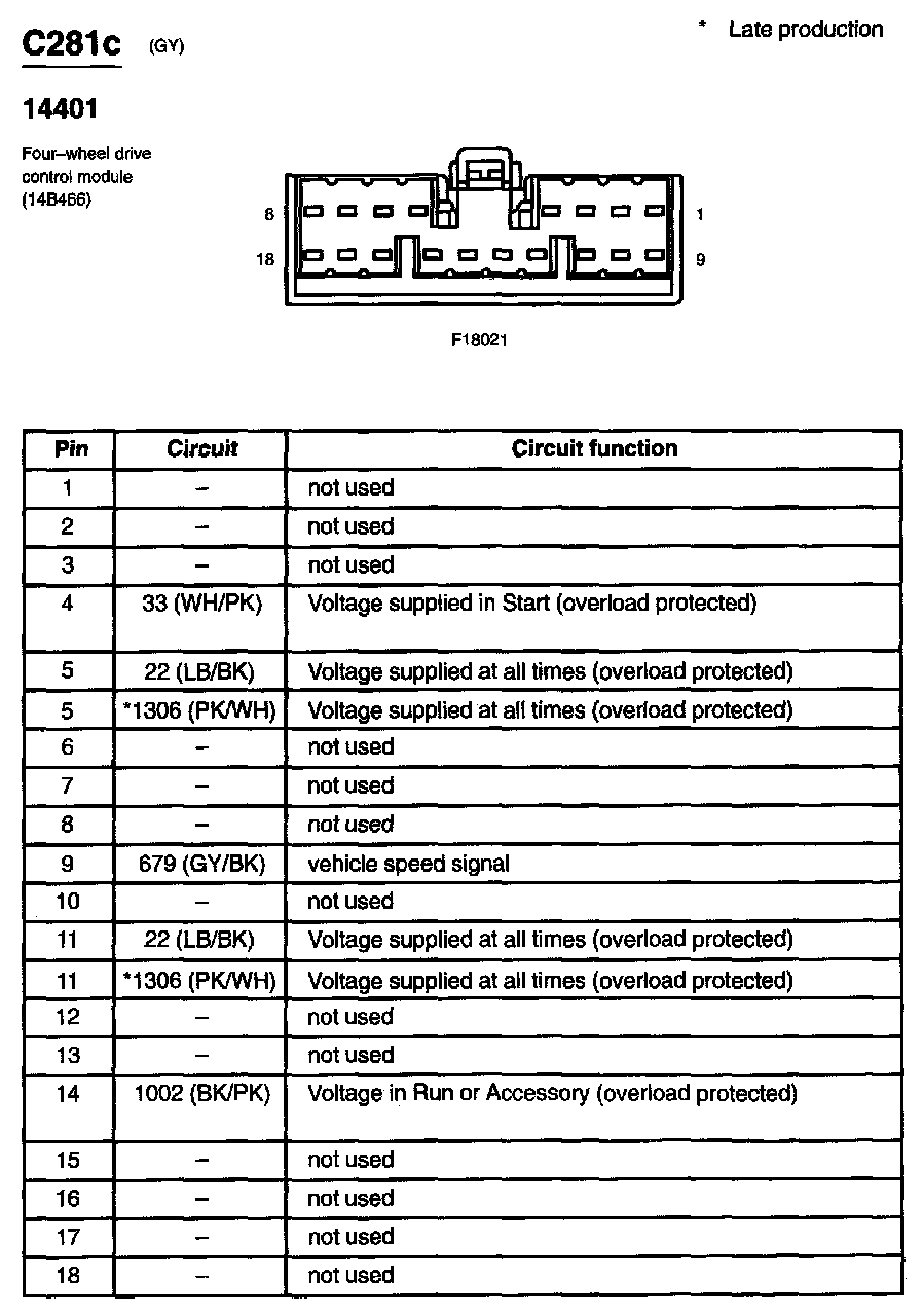 Factory service manual diagram
