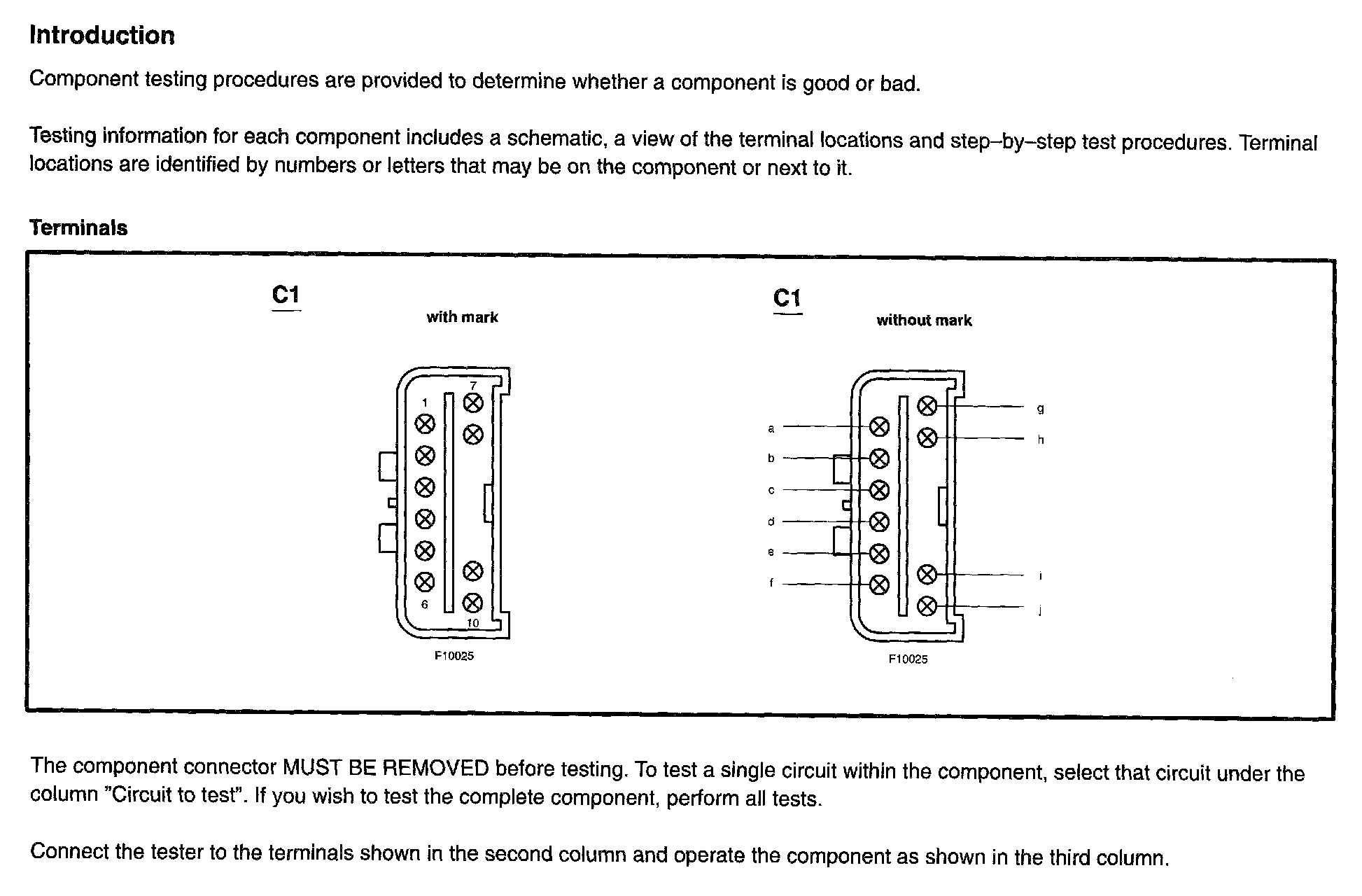 Factory service manual diagram