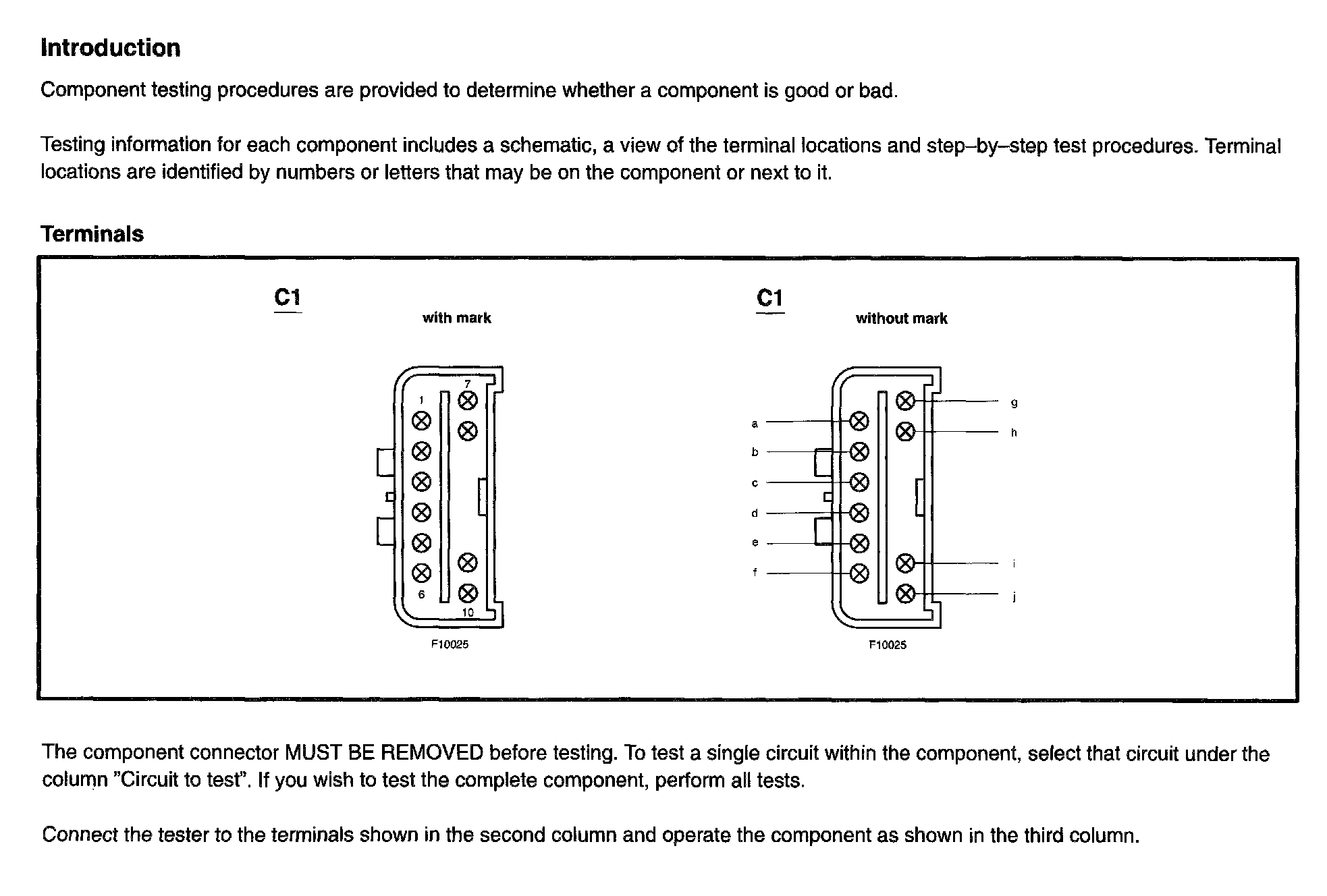 Factory service manual diagram