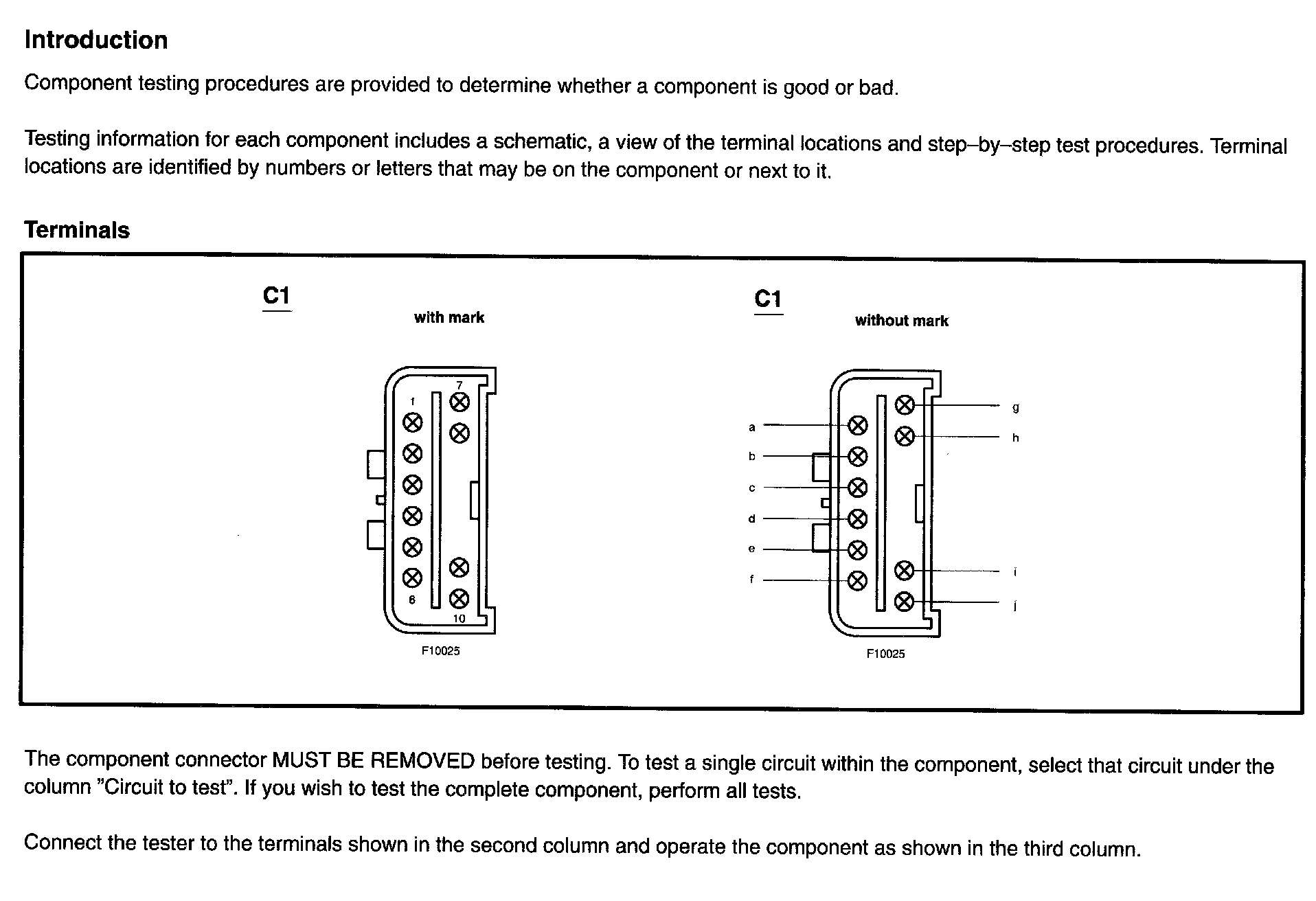 Factory service manual diagram