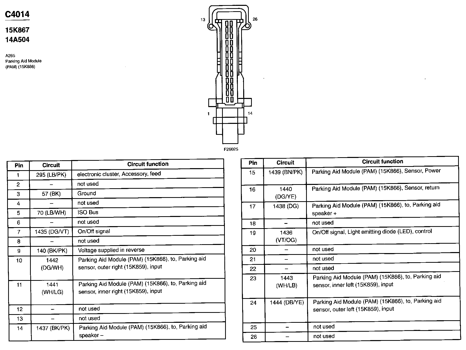 Factory service manual diagram