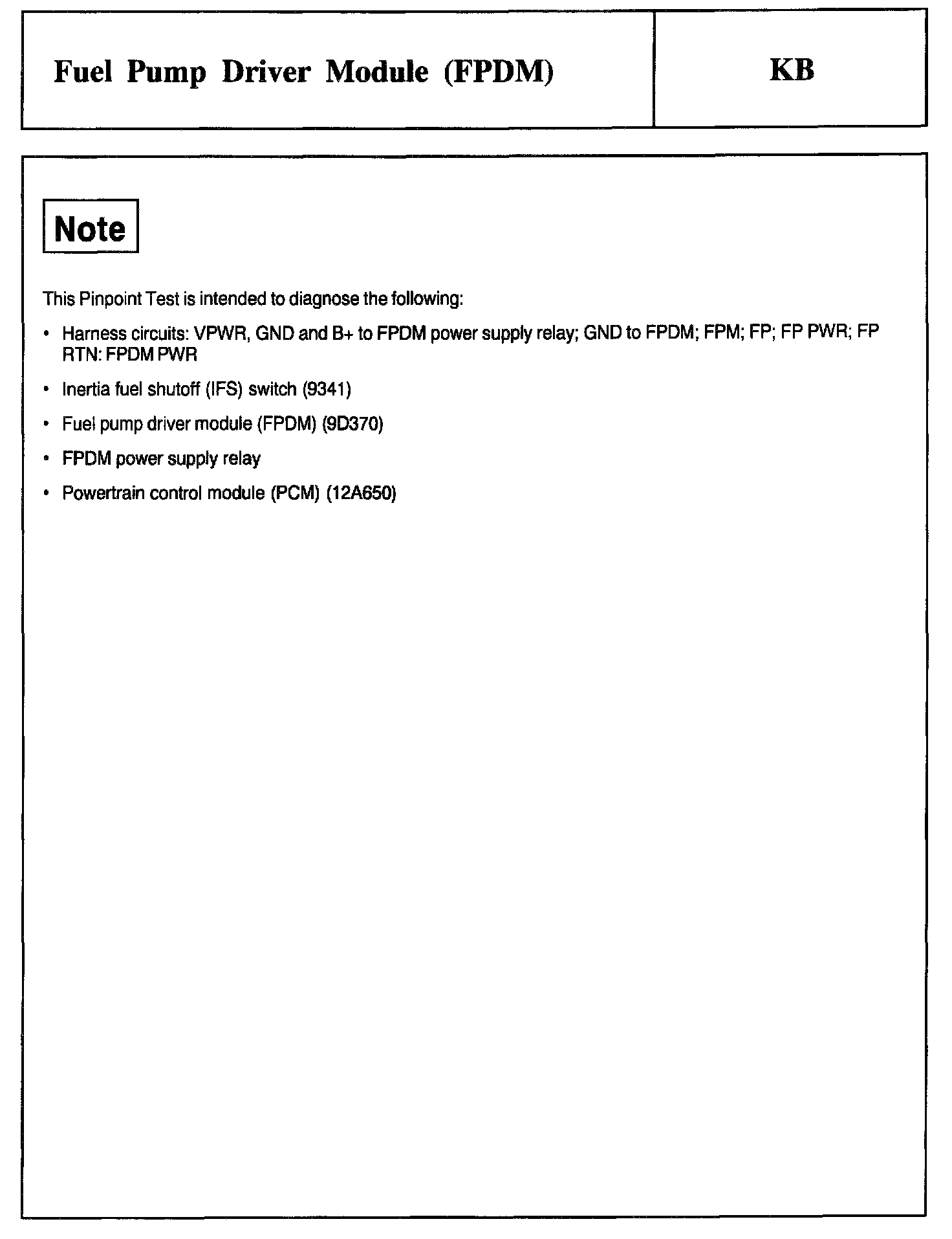 Factory service manual diagram