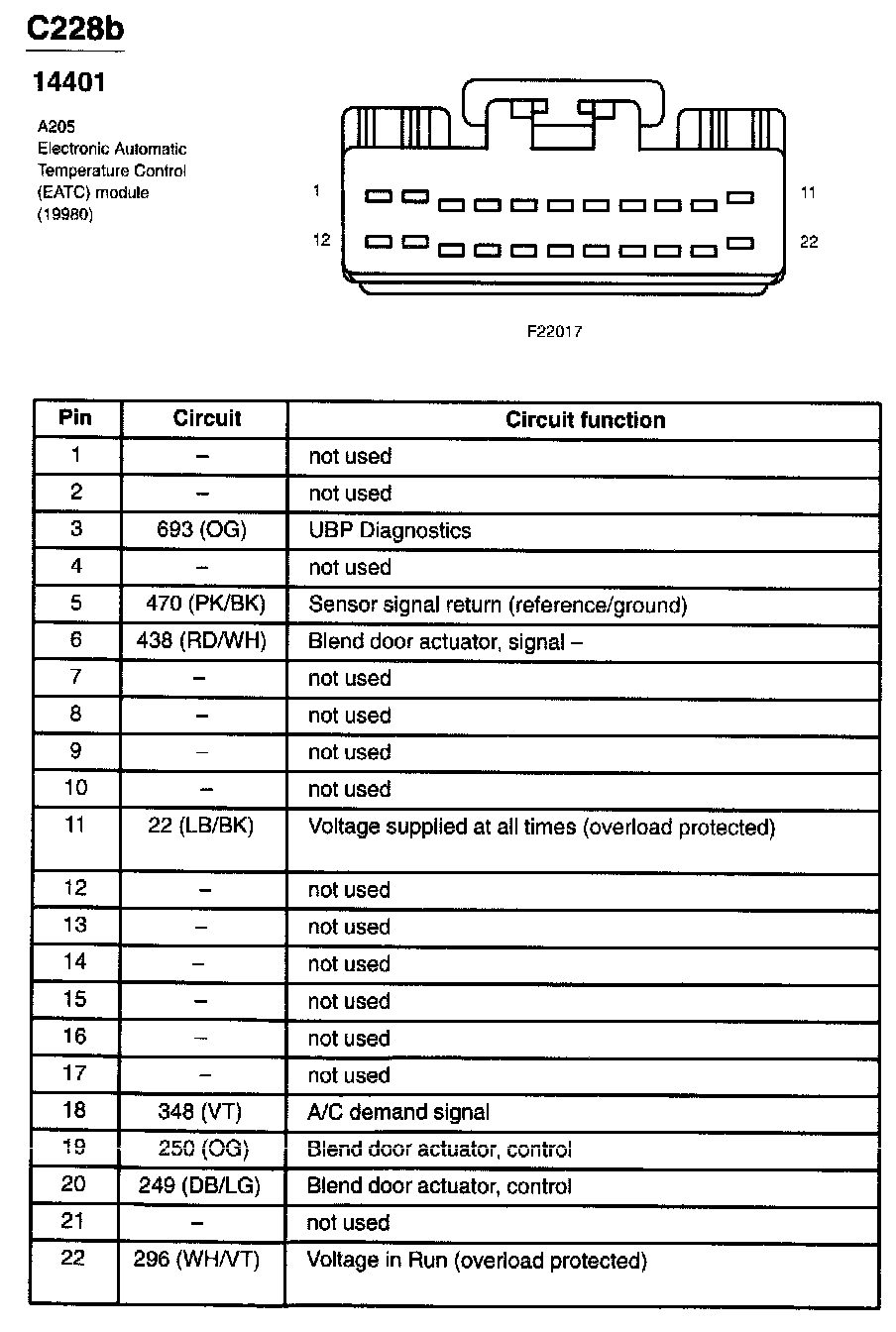 Factory service manual diagram