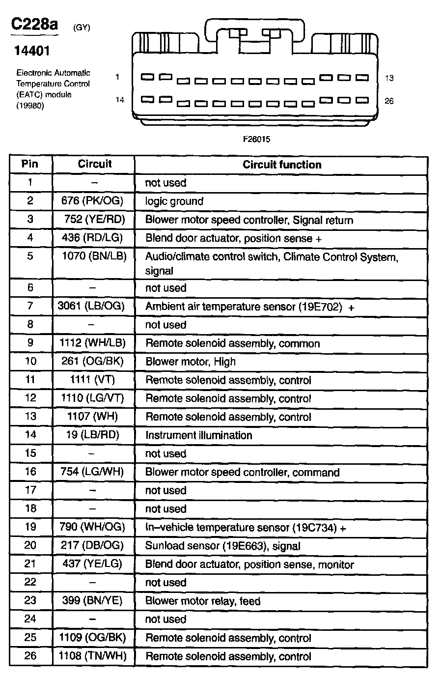 Factory service manual diagram