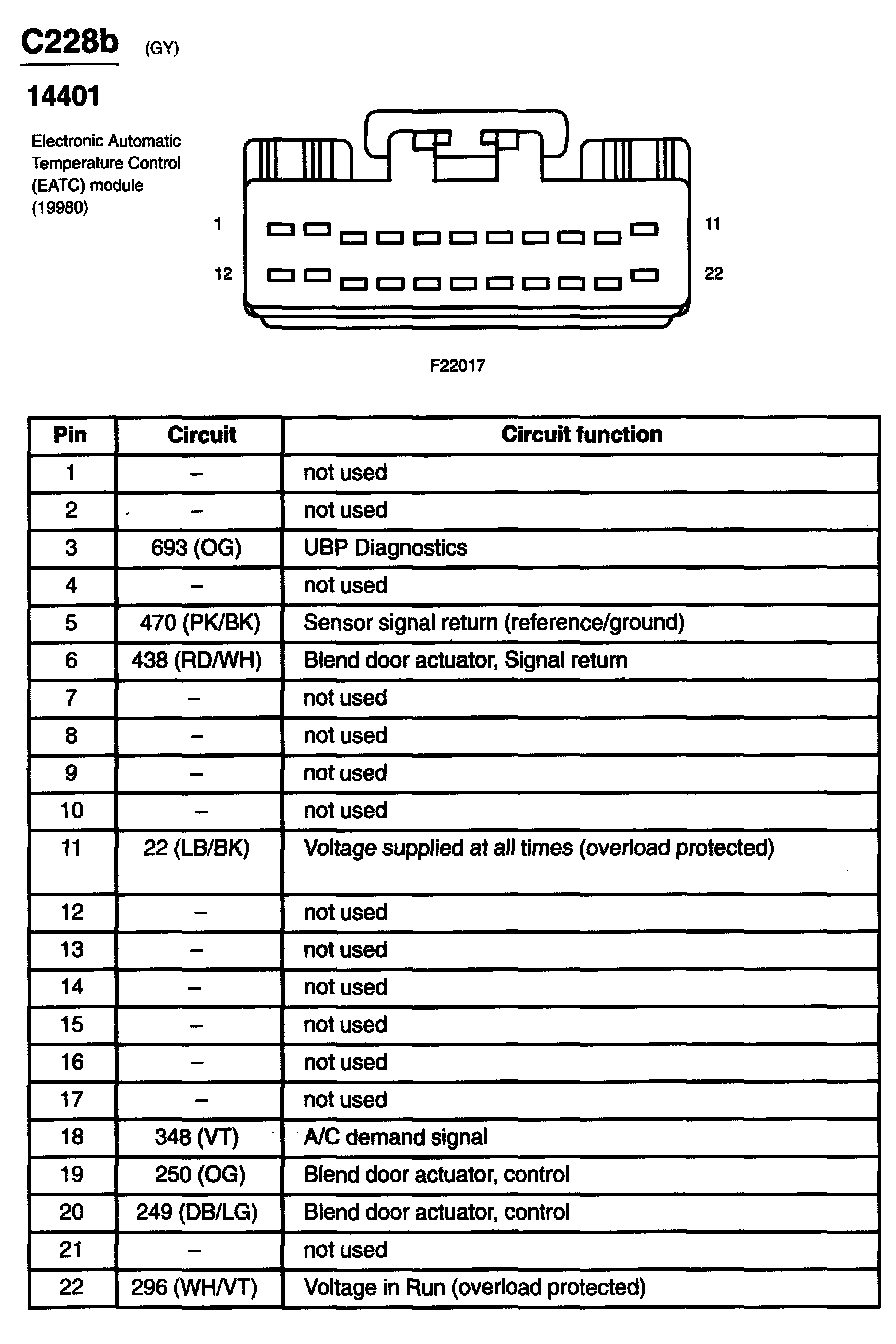 Factory service manual diagram