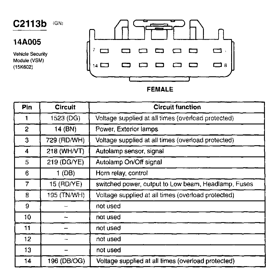 Factory service manual diagram