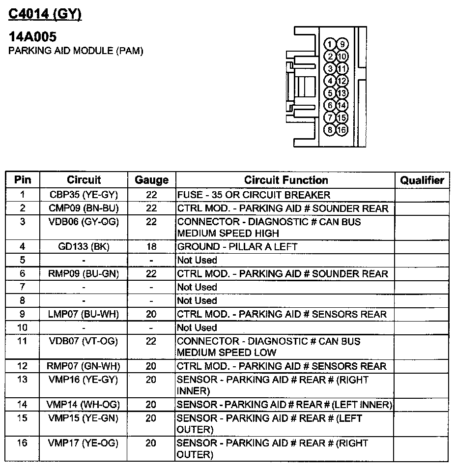 Factory service manual diagram