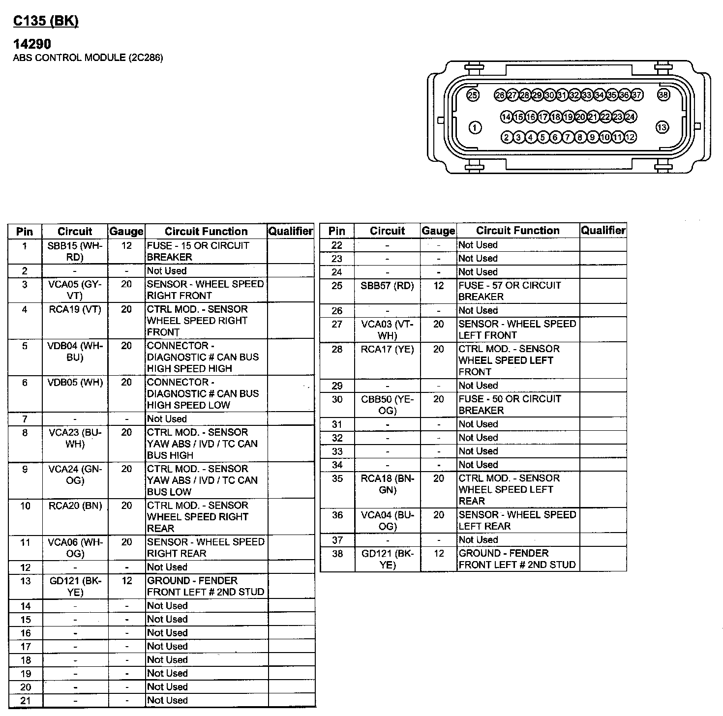 Factory service manual diagram