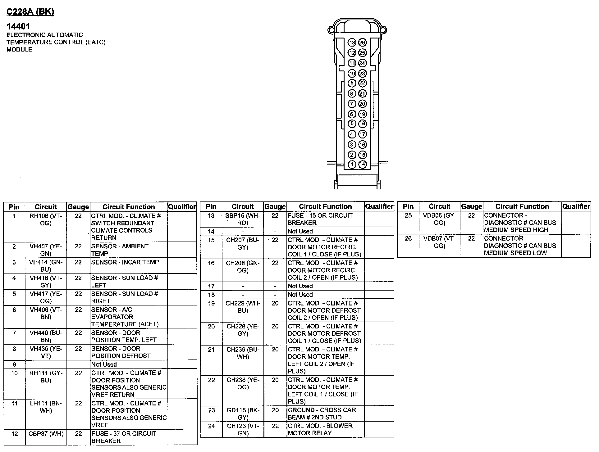 Factory service manual diagram