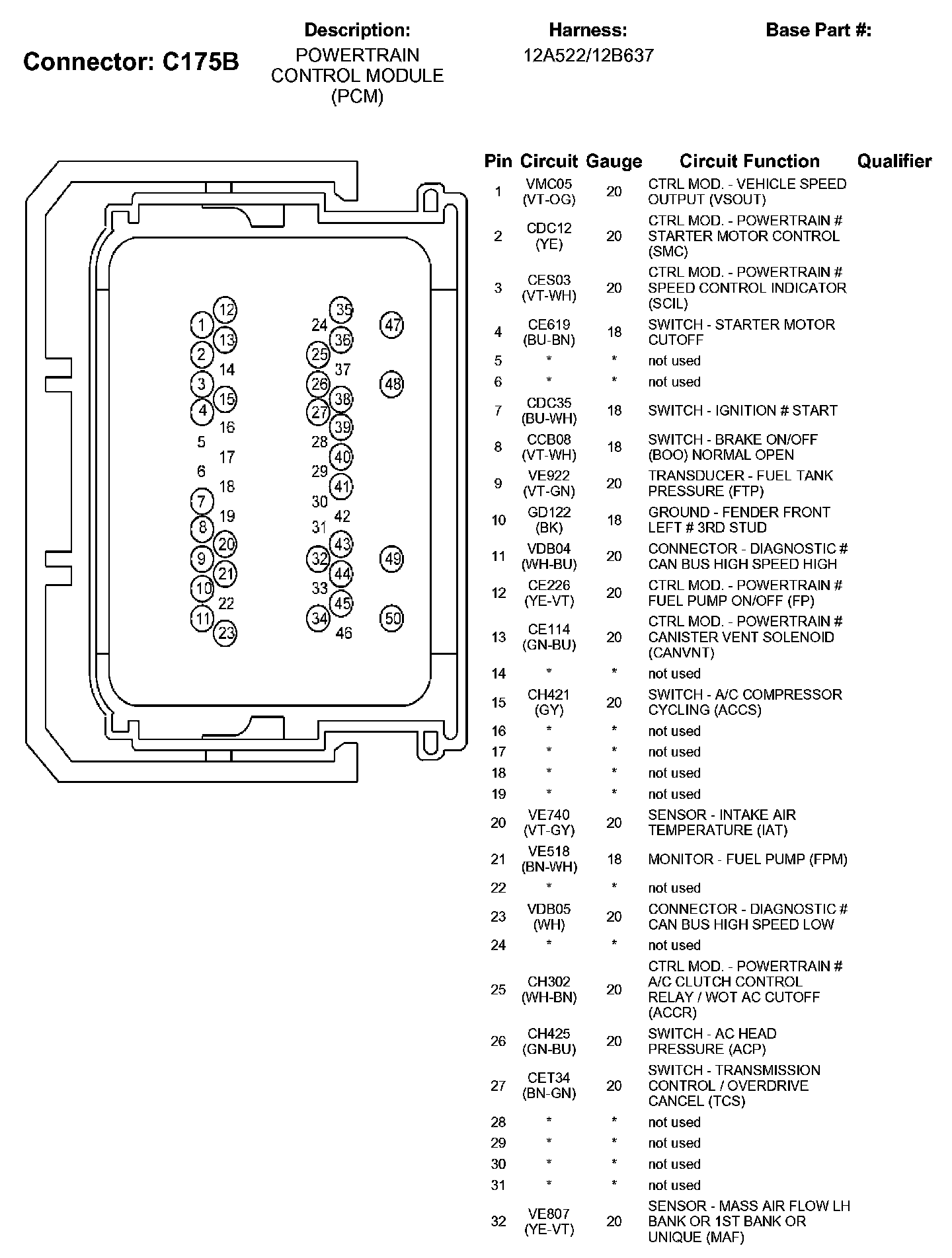 Factory service manual diagram