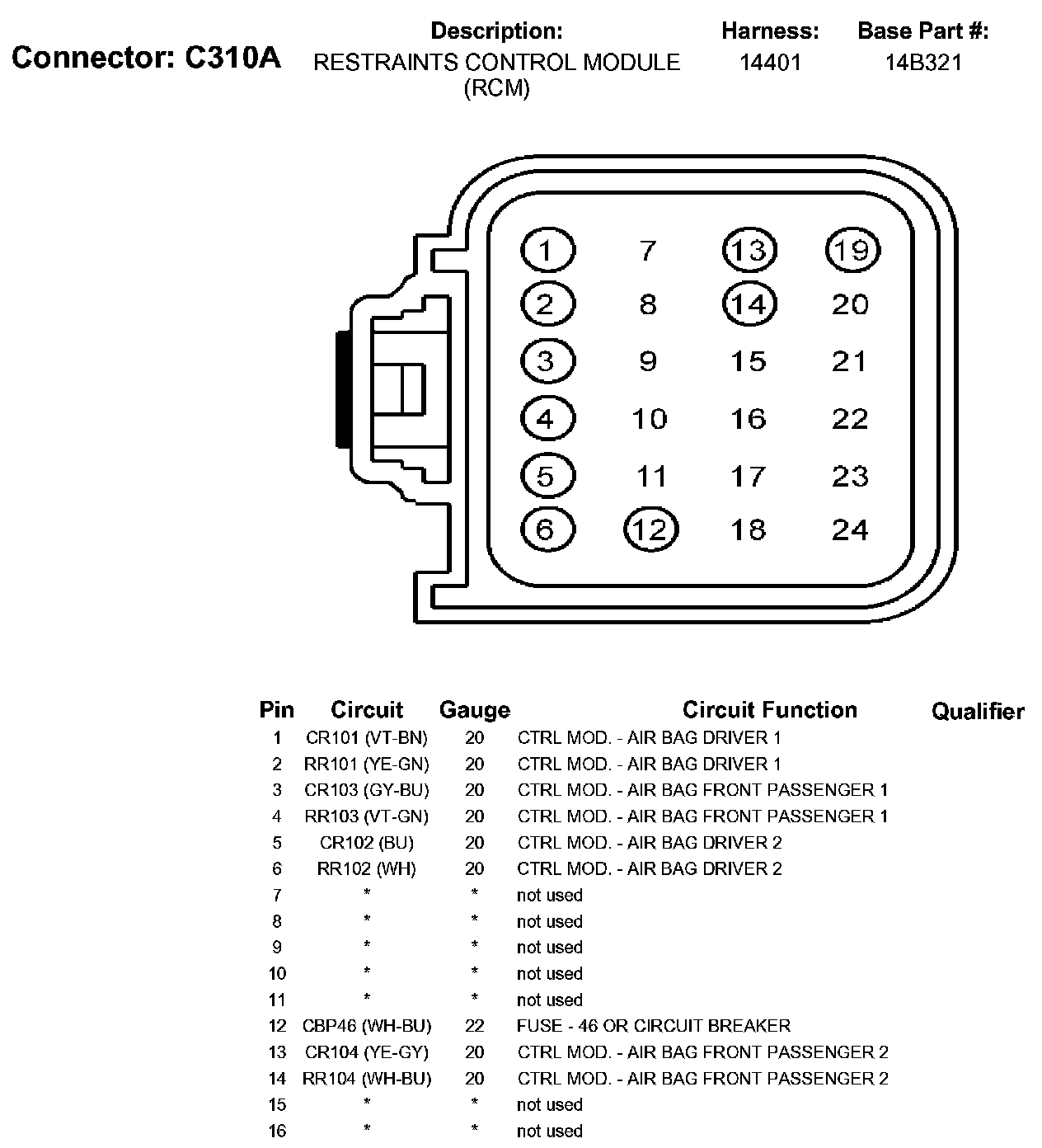 Factory service manual diagram