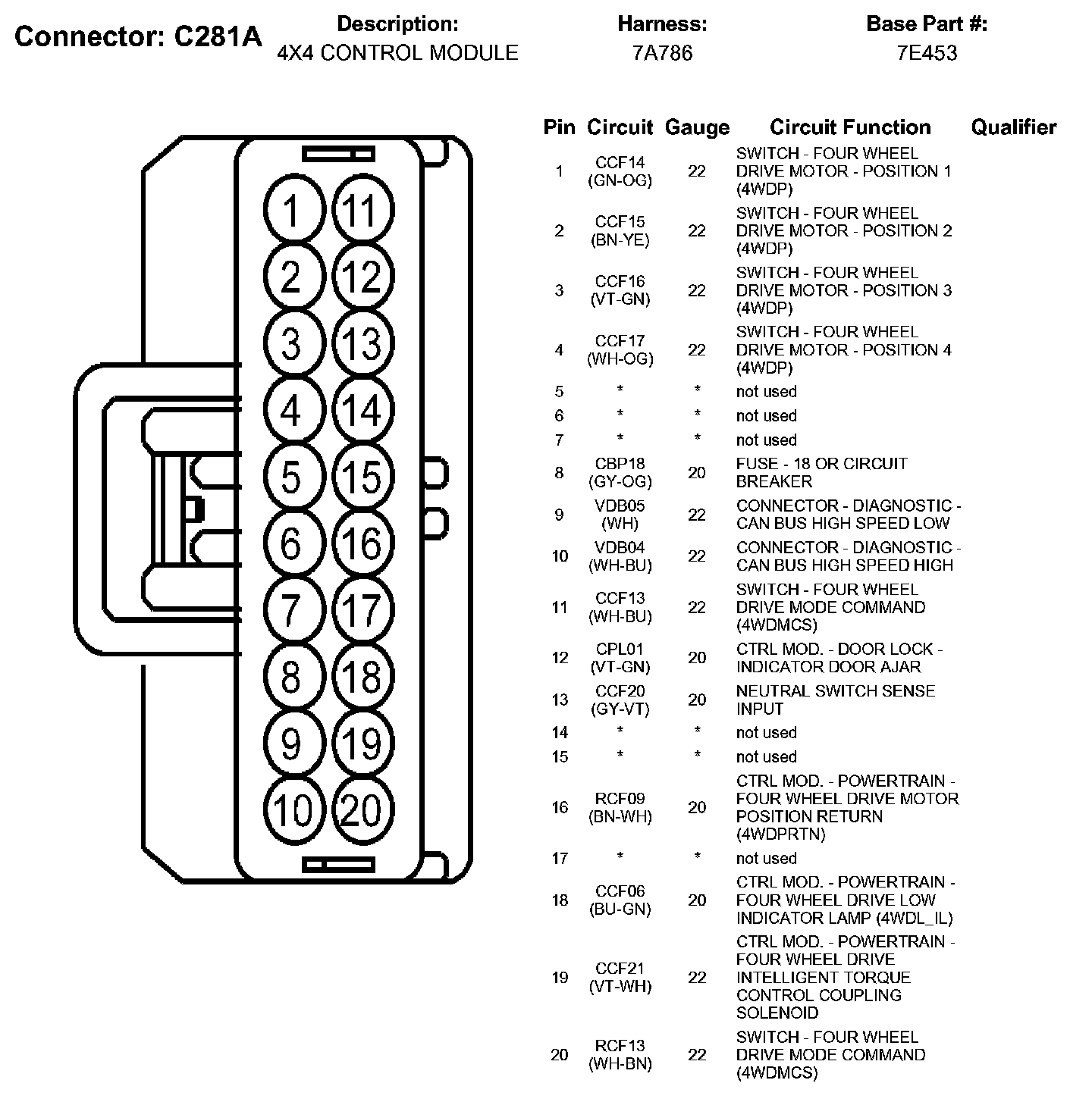 Factory service manual diagram