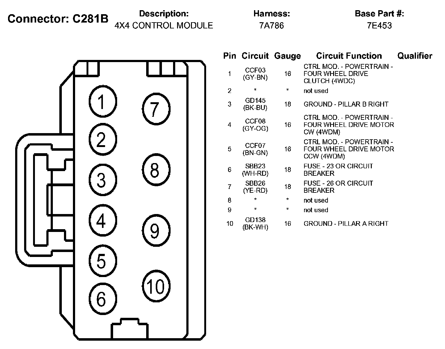 Factory service manual diagram