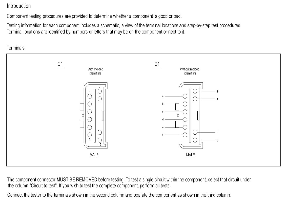 Factory service manual diagram
