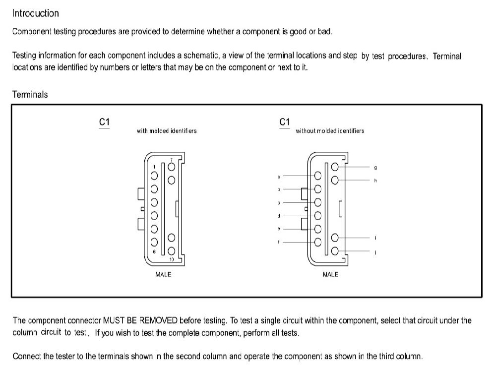 Factory service manual diagram