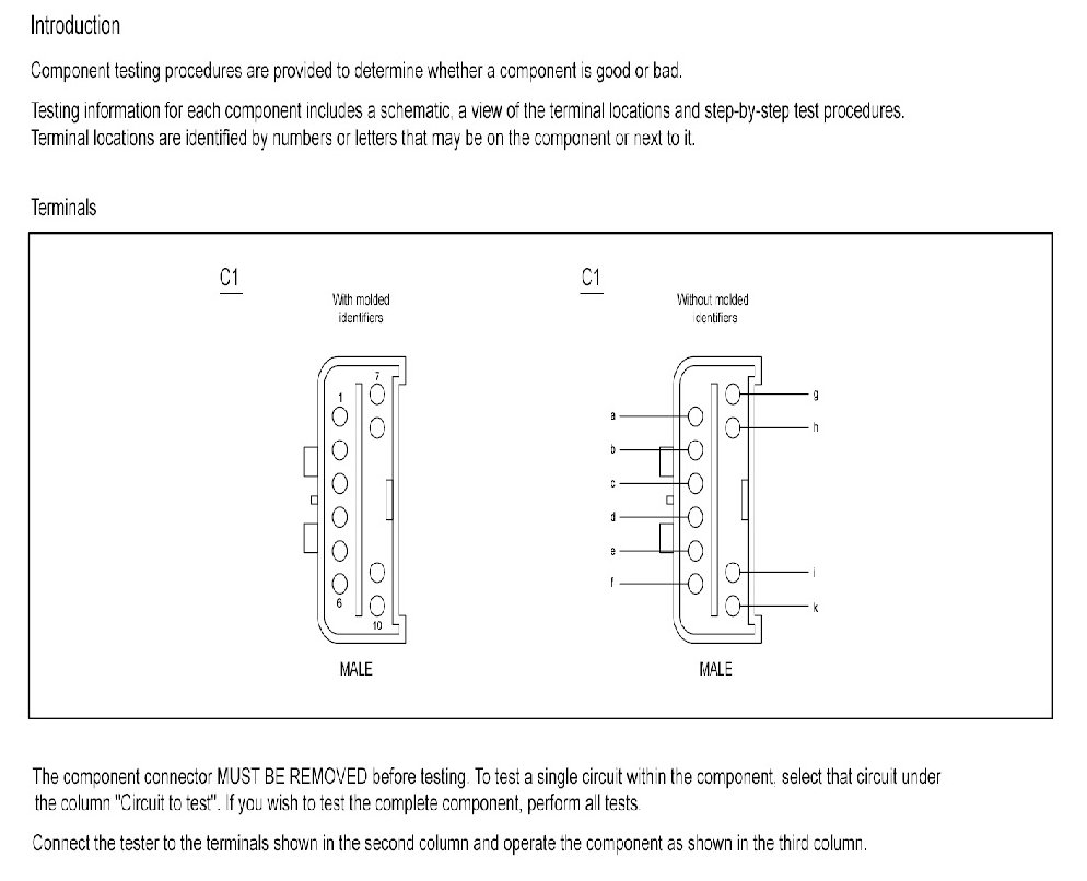 Factory service manual diagram