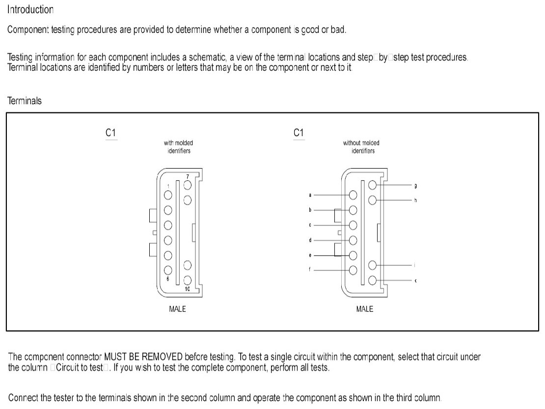 Factory service manual diagram