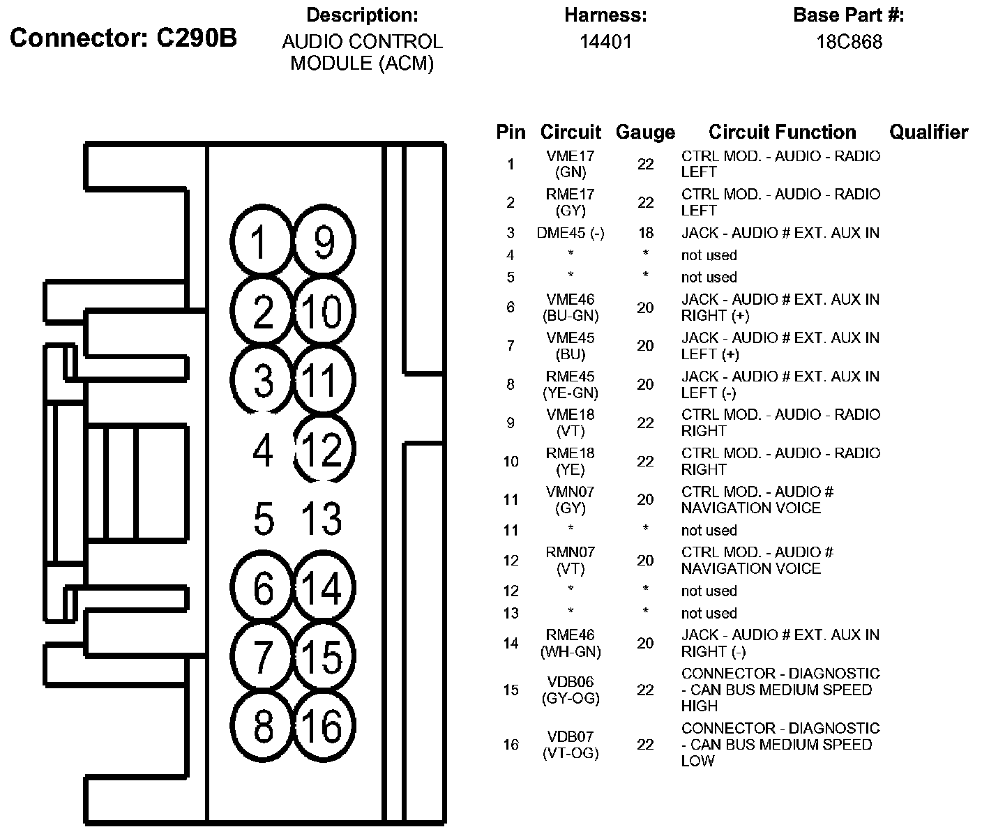 Factory service manual diagram