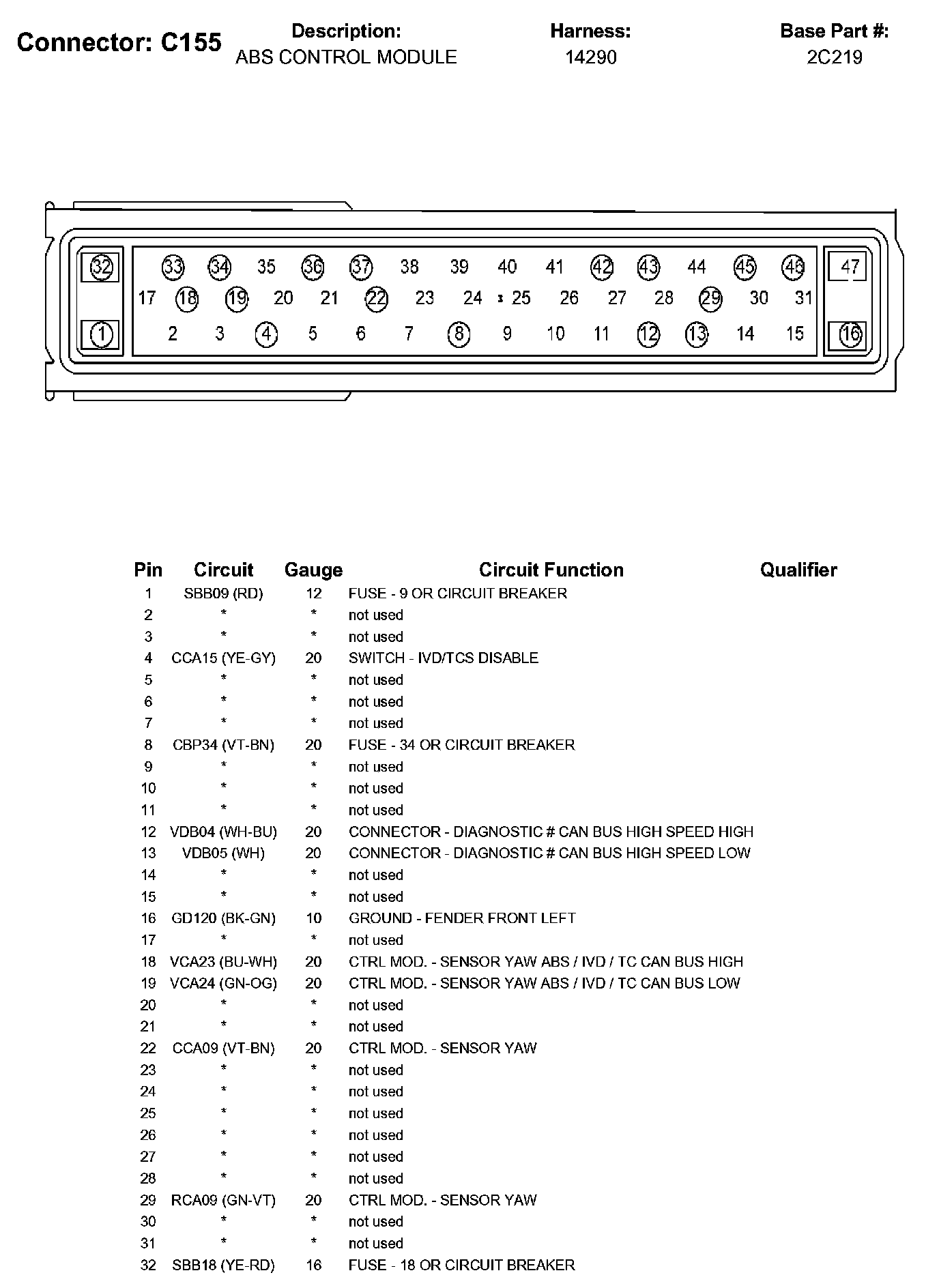 Factory service manual diagram
