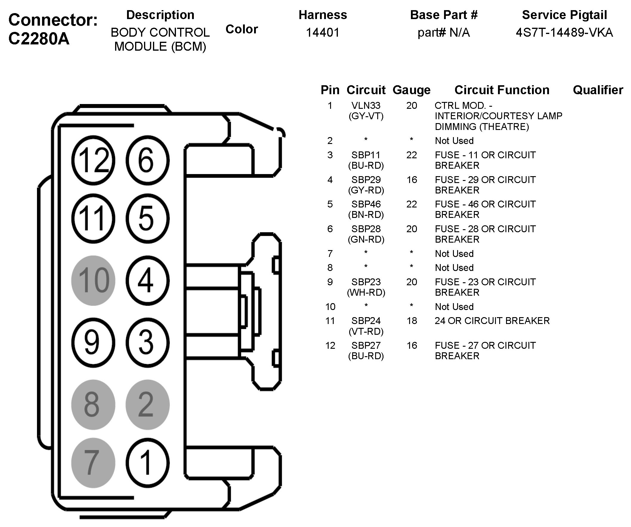 Factory service manual diagram