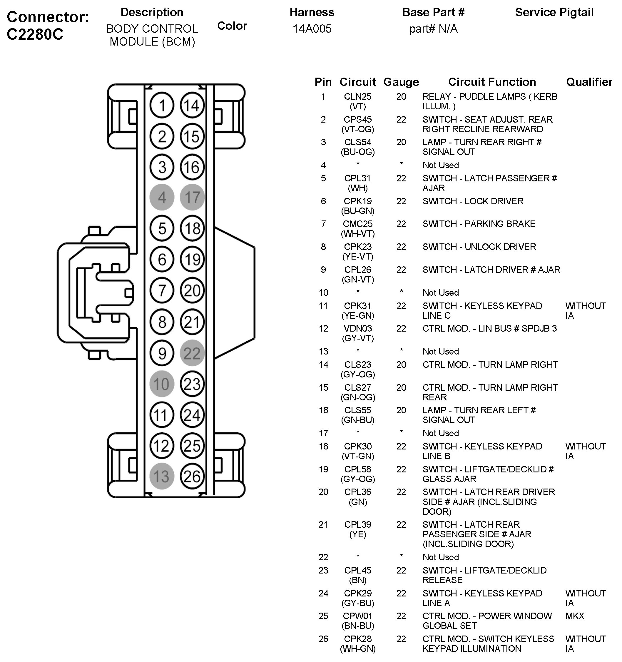 Factory service manual diagram