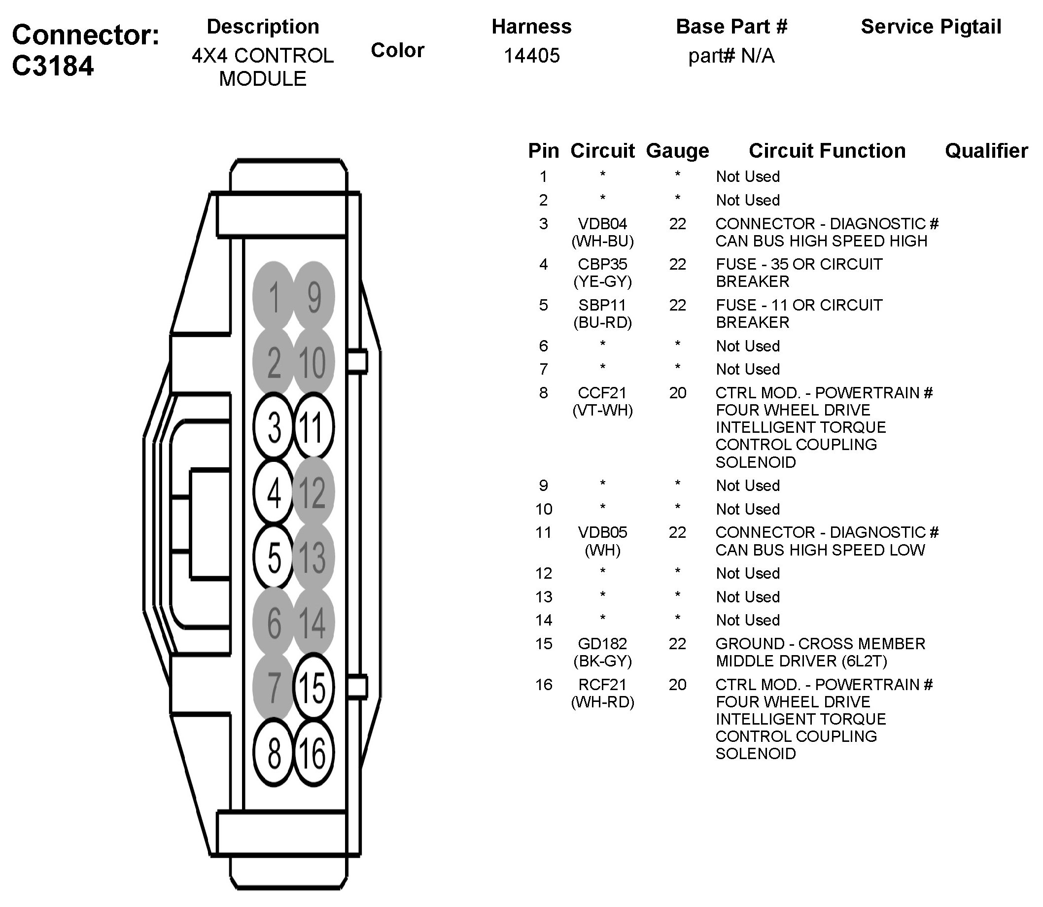 Factory service manual diagram