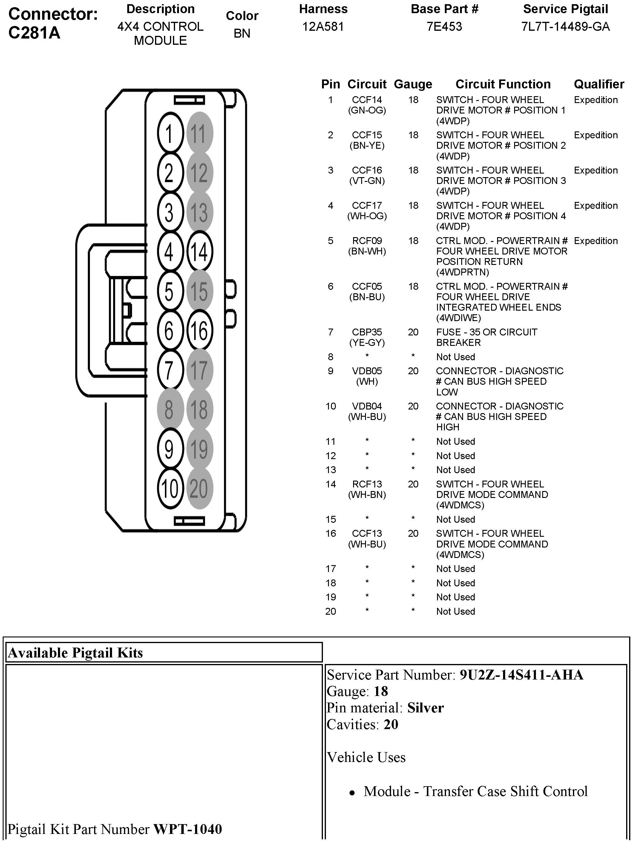 Factory service manual diagram