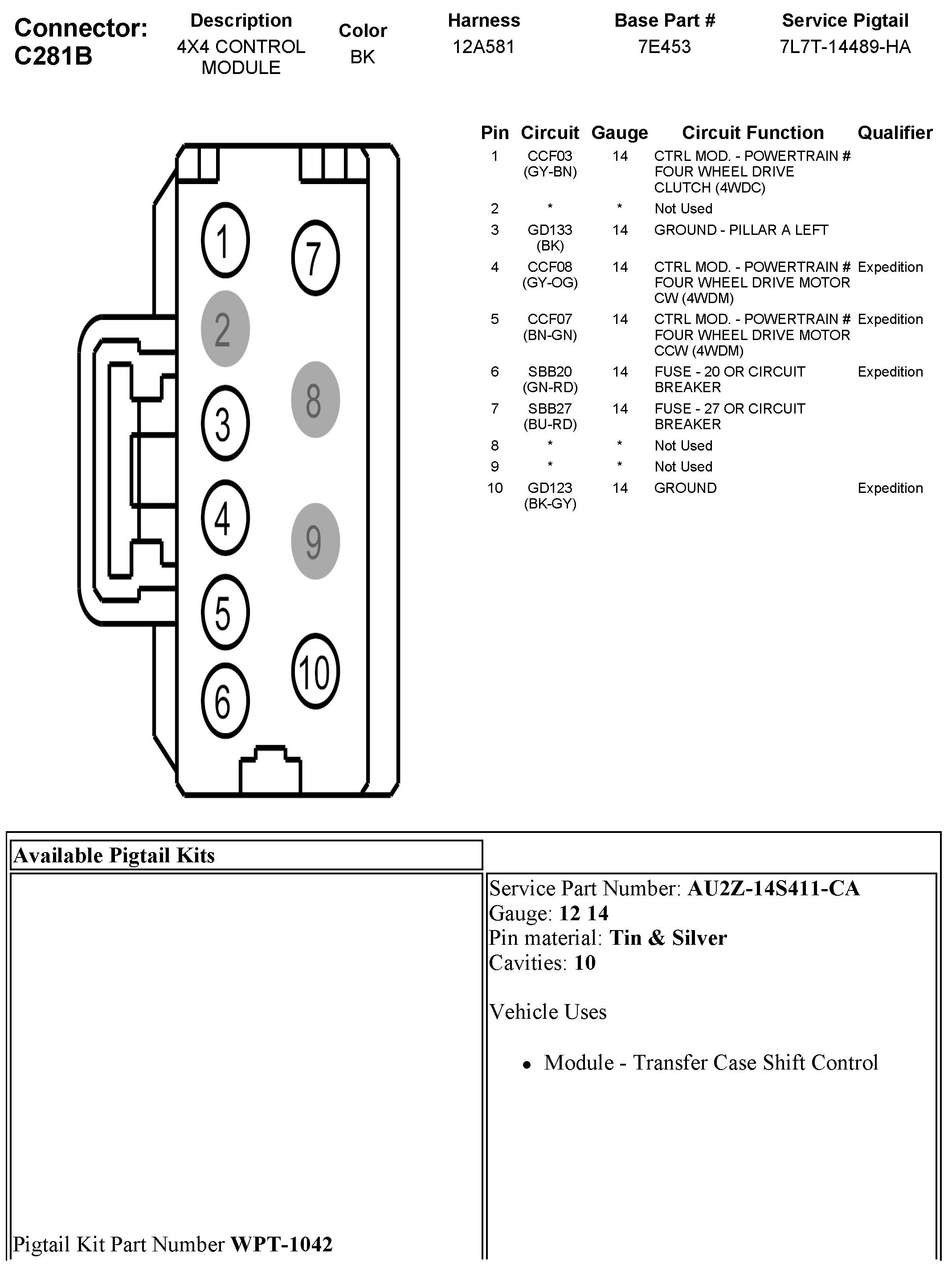 Factory service manual diagram