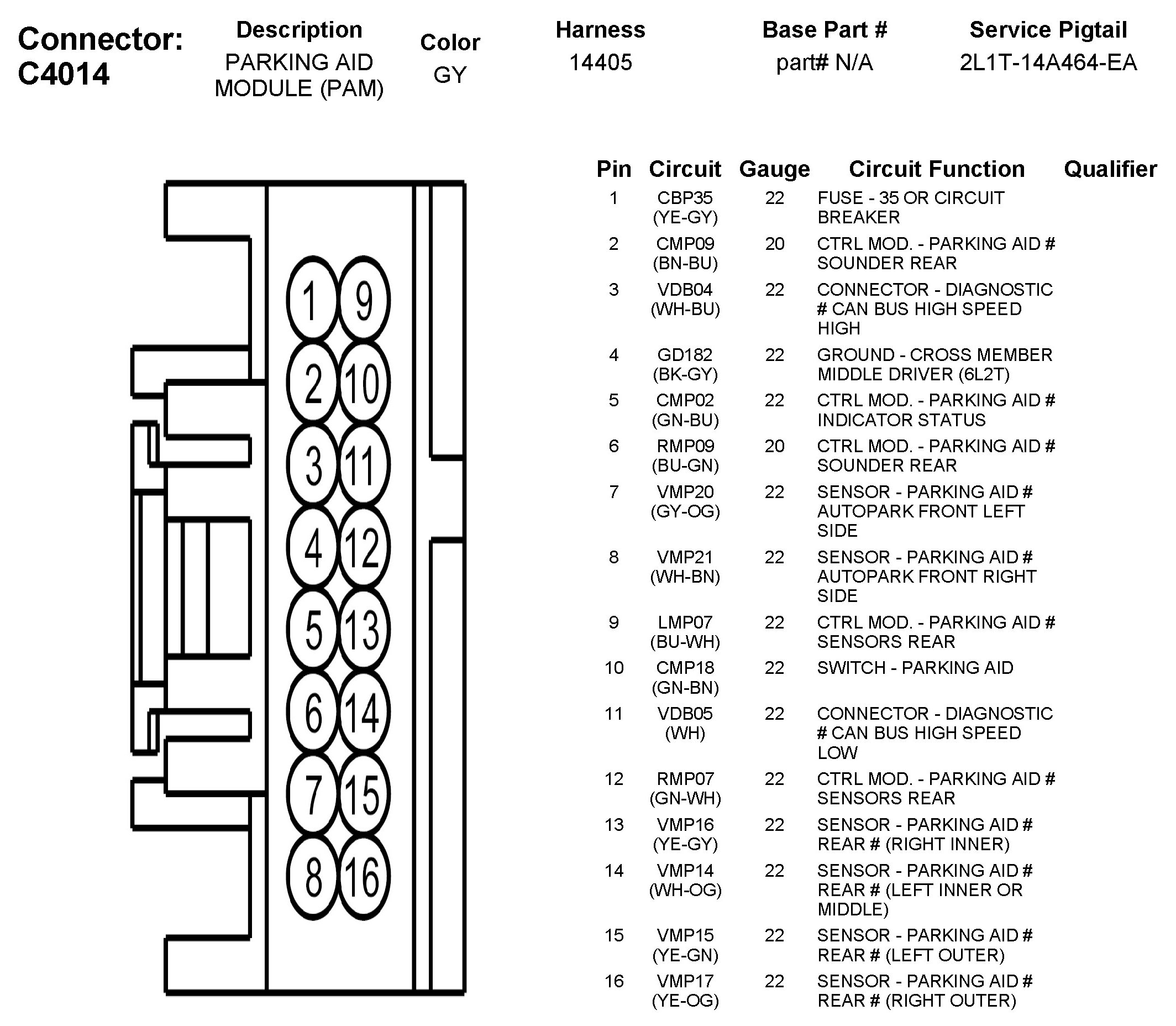 Factory service manual diagram