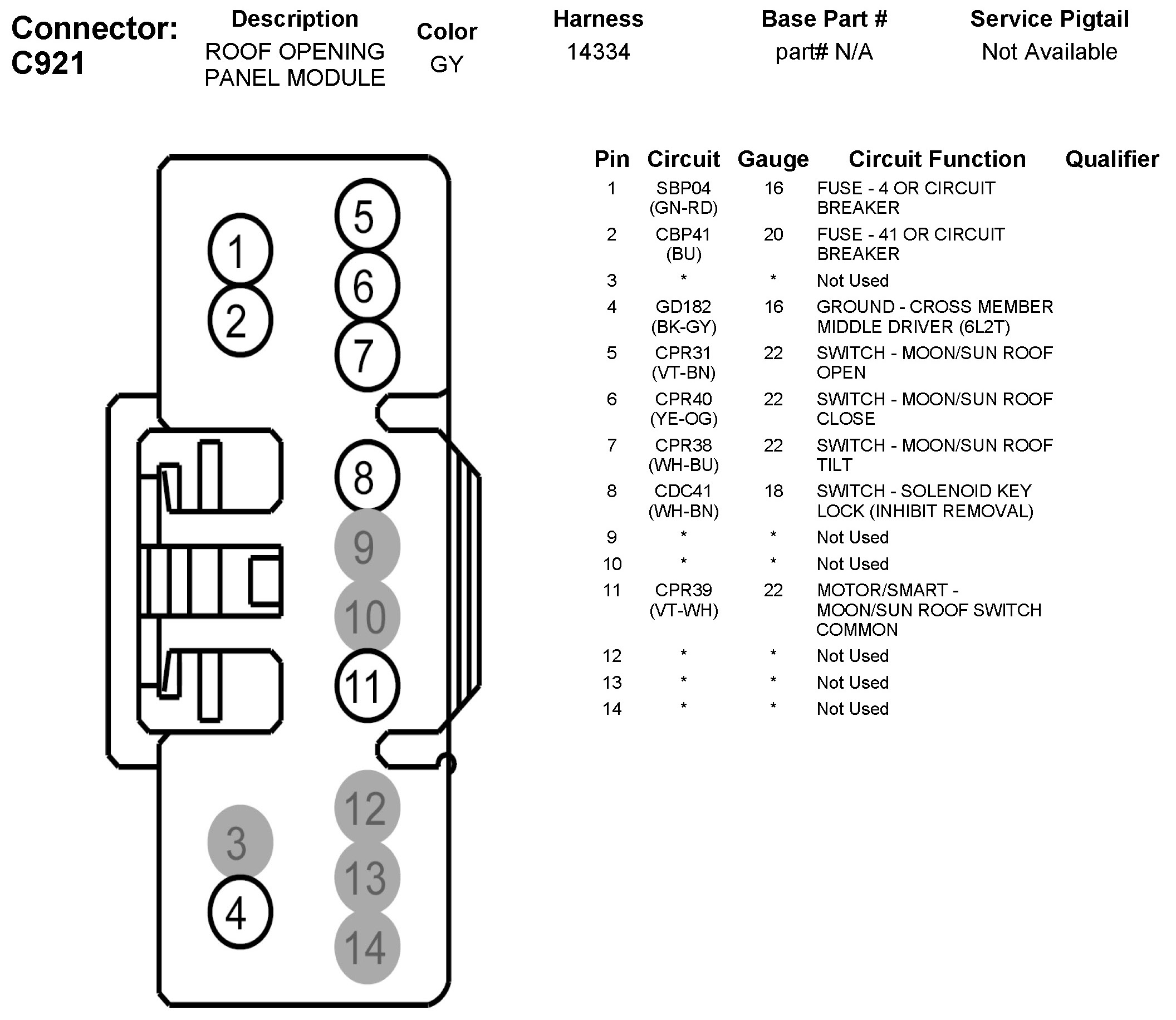 Factory service manual diagram