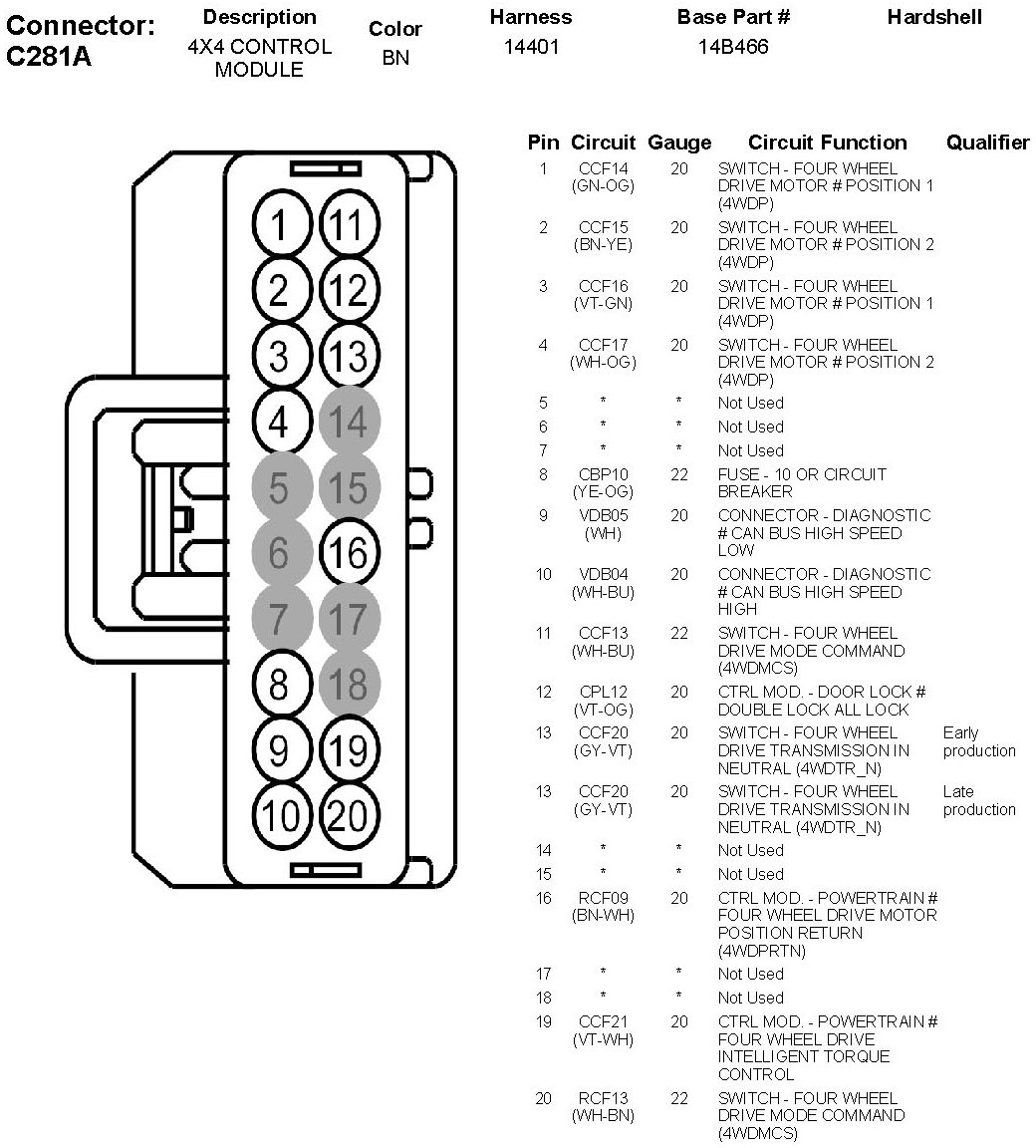 Factory service manual diagram