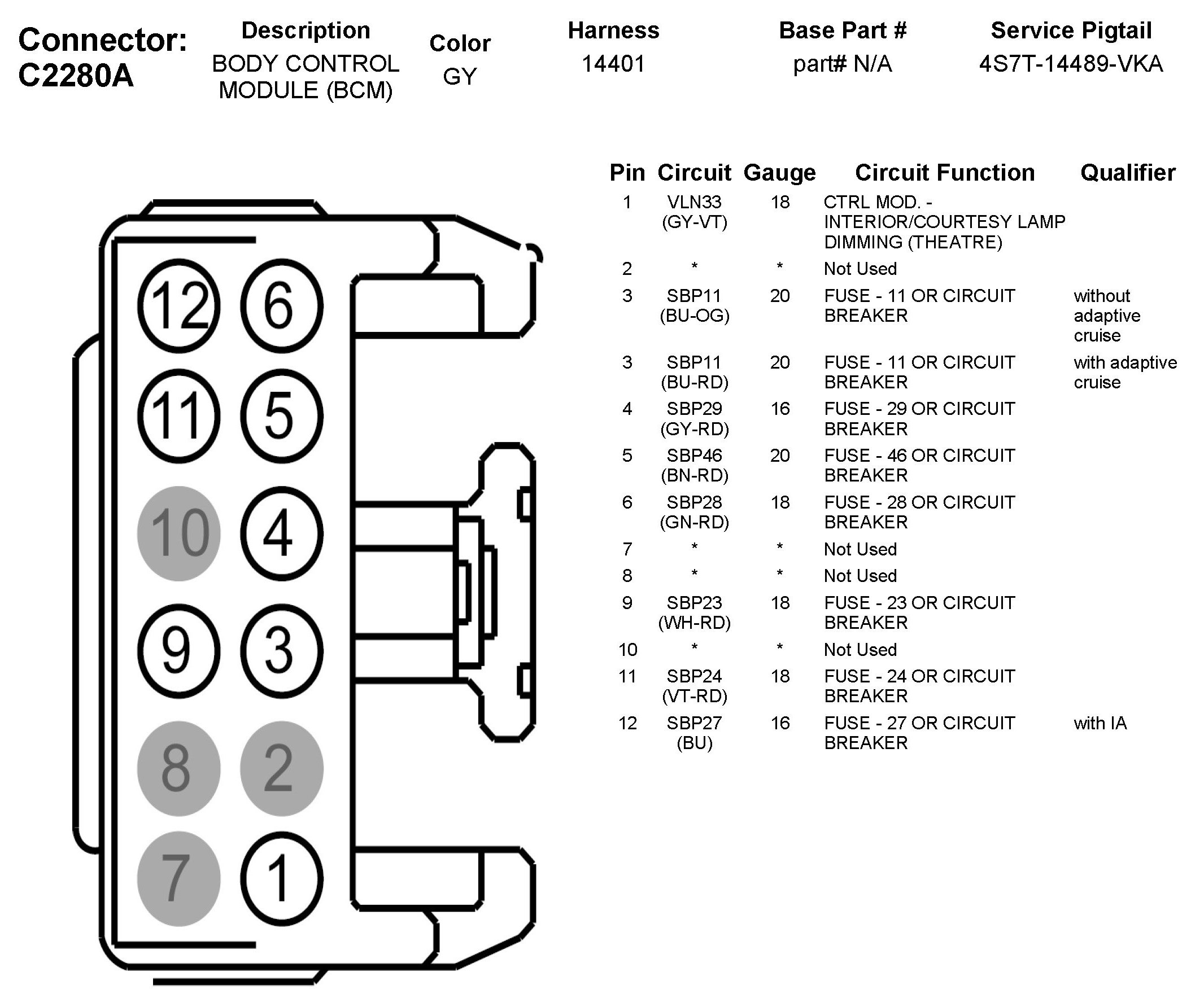 Factory service manual diagram