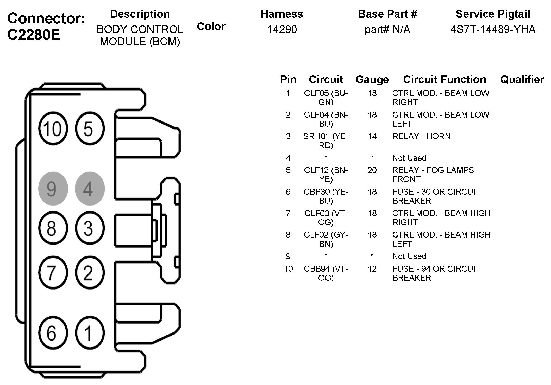Factory service manual diagram