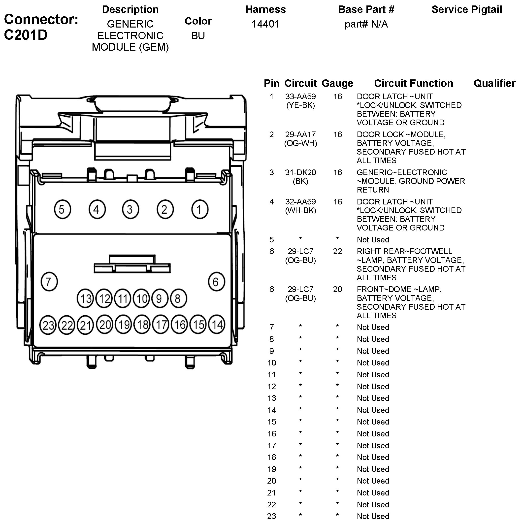 Factory service manual diagram