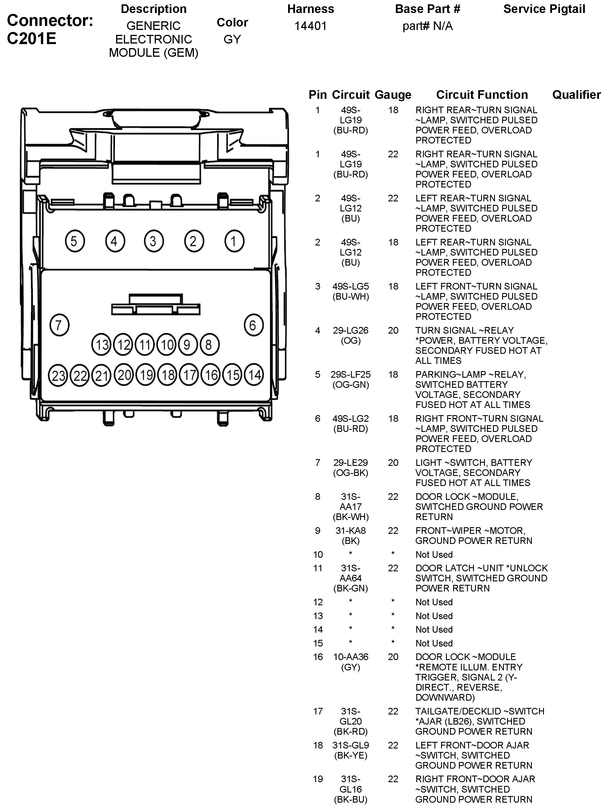 Factory service manual diagram