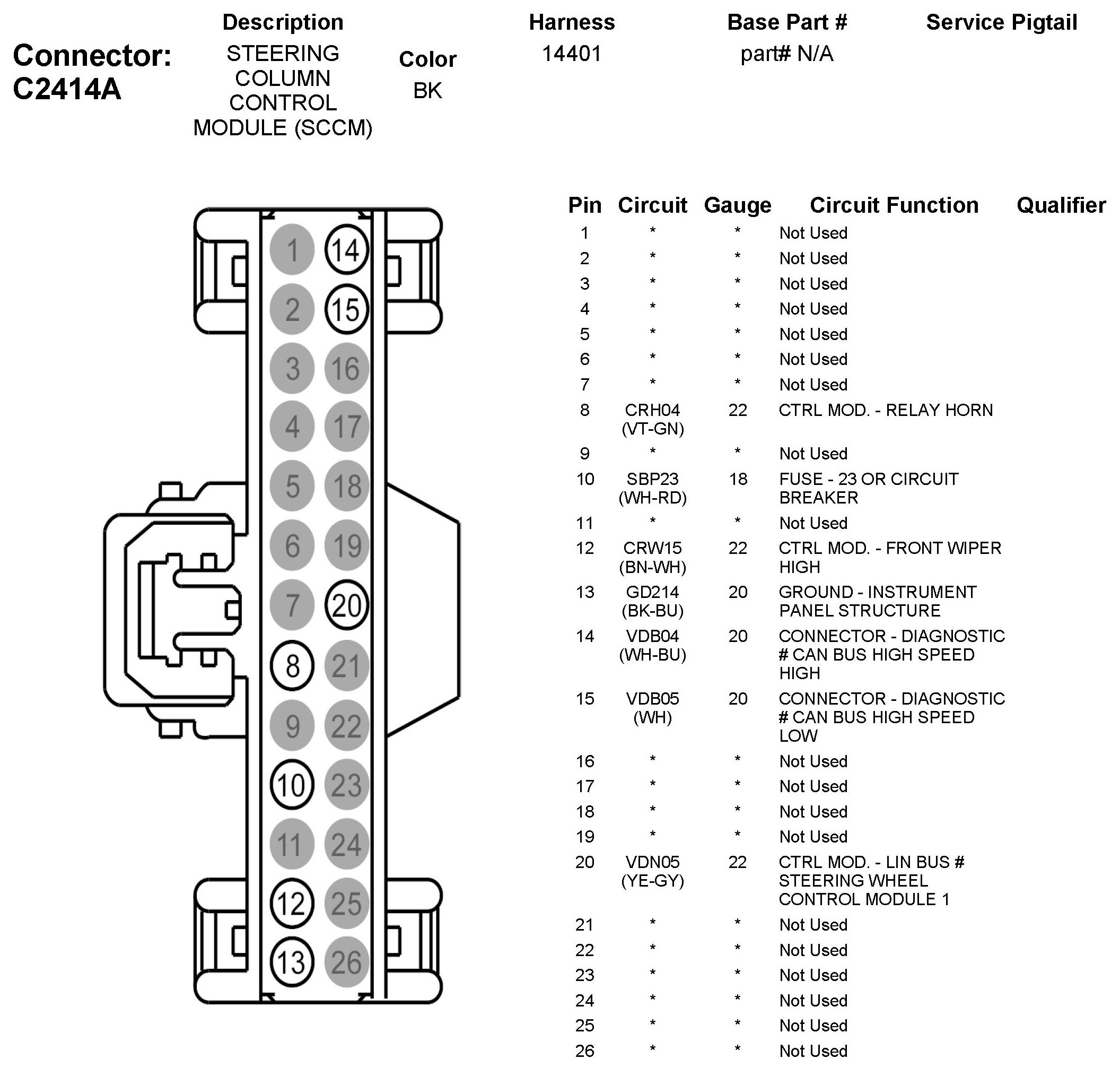 Factory service manual diagram
