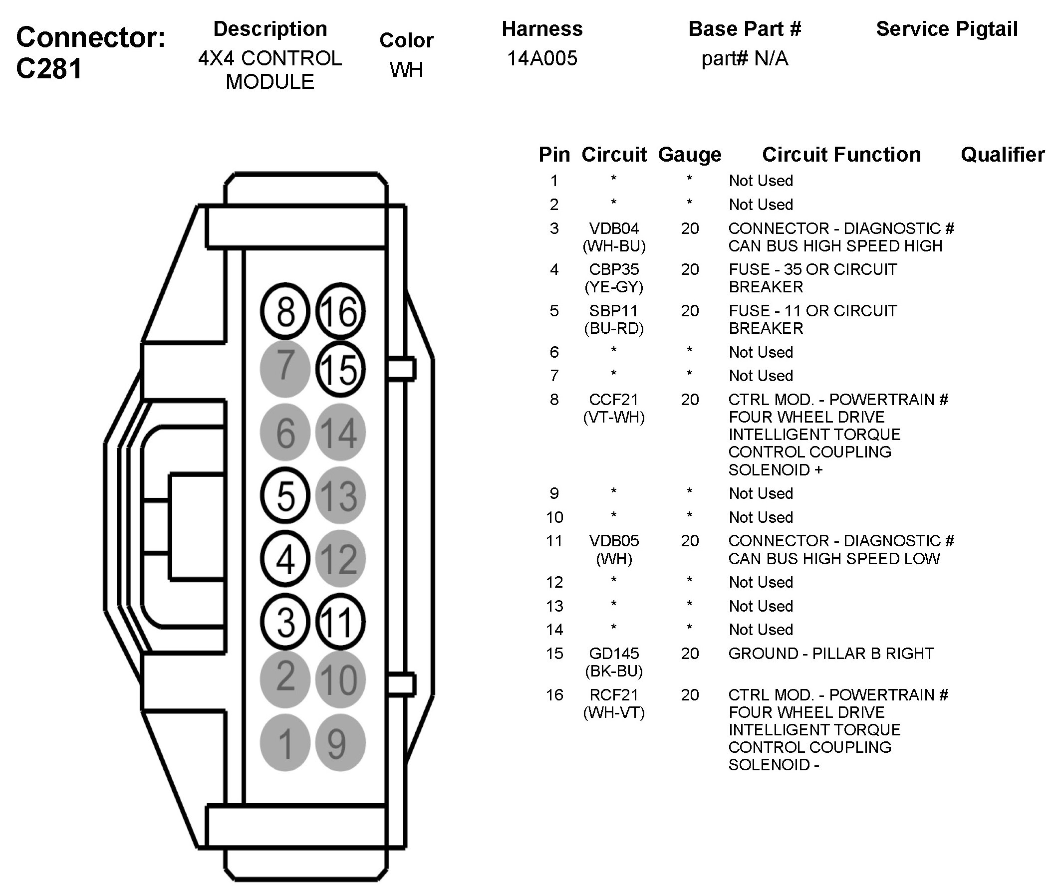 Factory service manual diagram