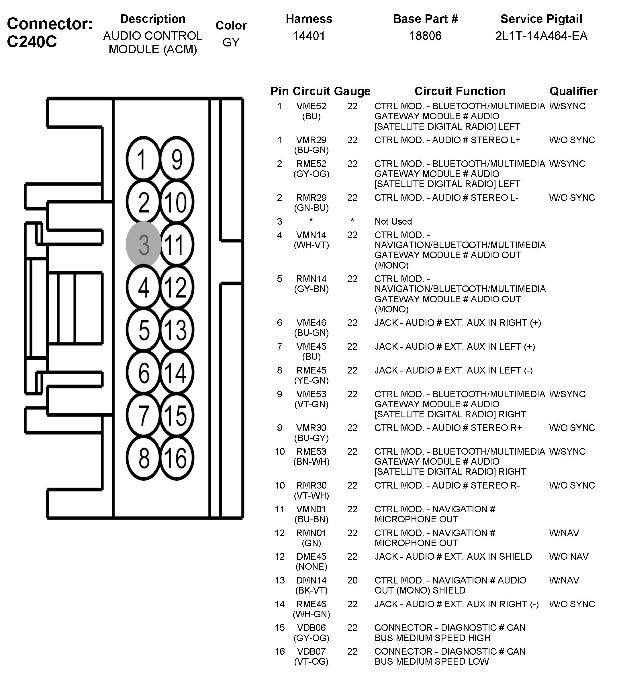 Factory service manual diagram